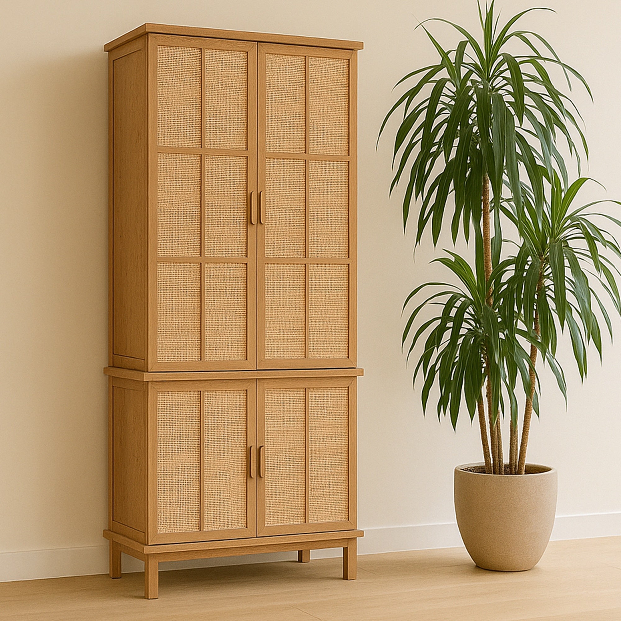 Moes Seymour Tall Cabinet Natural HN-1001-24-0