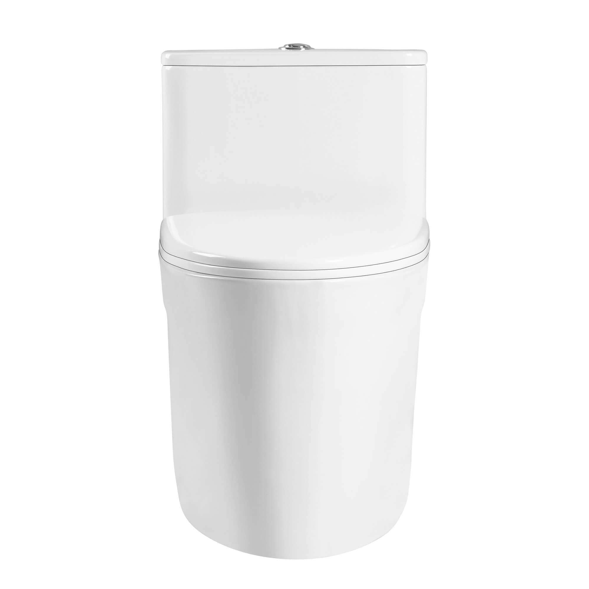Fine Fixtures MOTB13W-O One-Piece Toilet – 1.28 GPF Round White