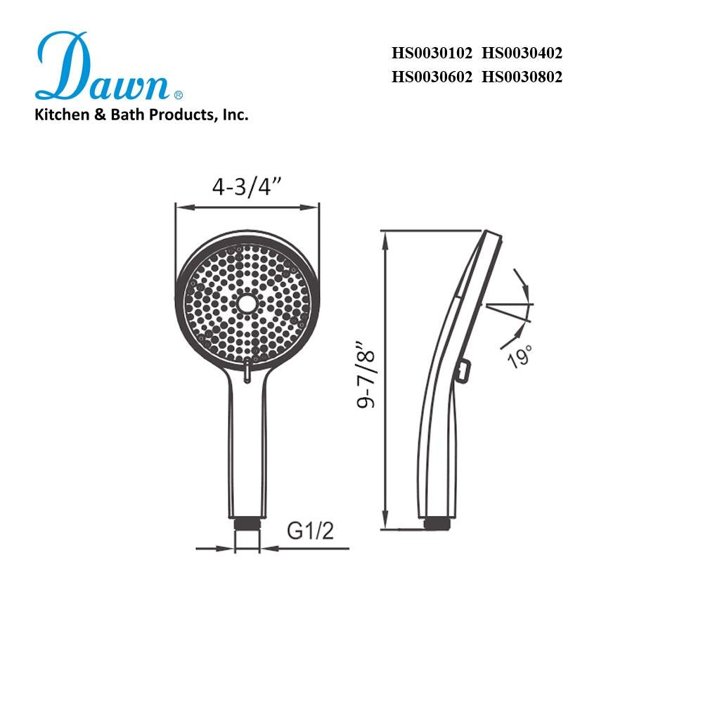Dawn 3-Function Handshower