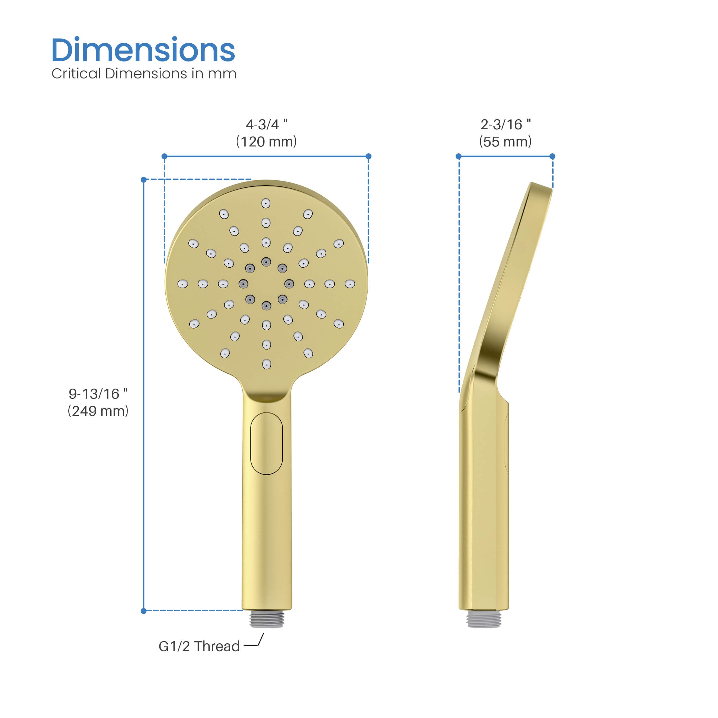 Halo Premium ABS 3 Mode Handheld Shower Head