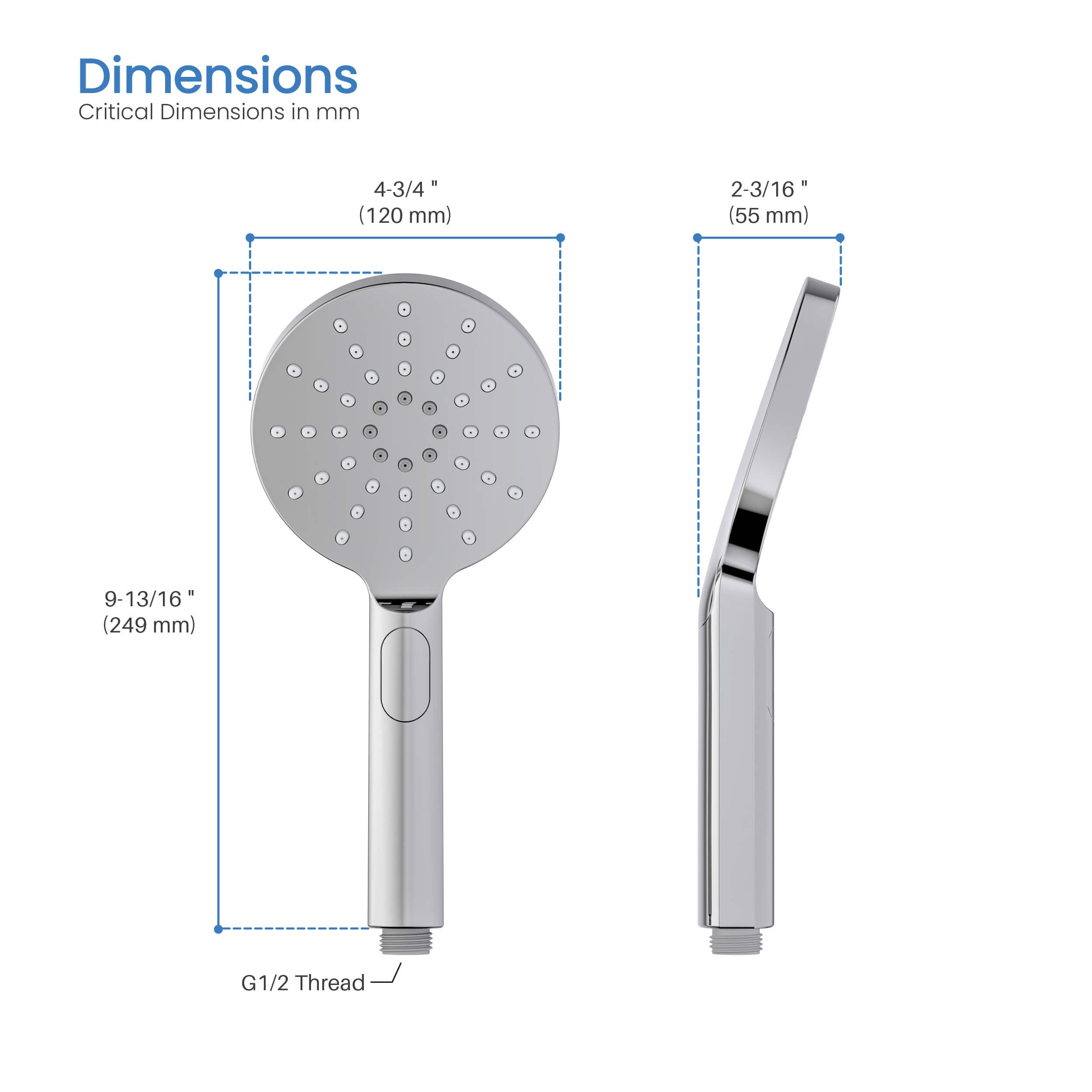 Halo Premium ABS 3 Mode Handheld Shower Head
