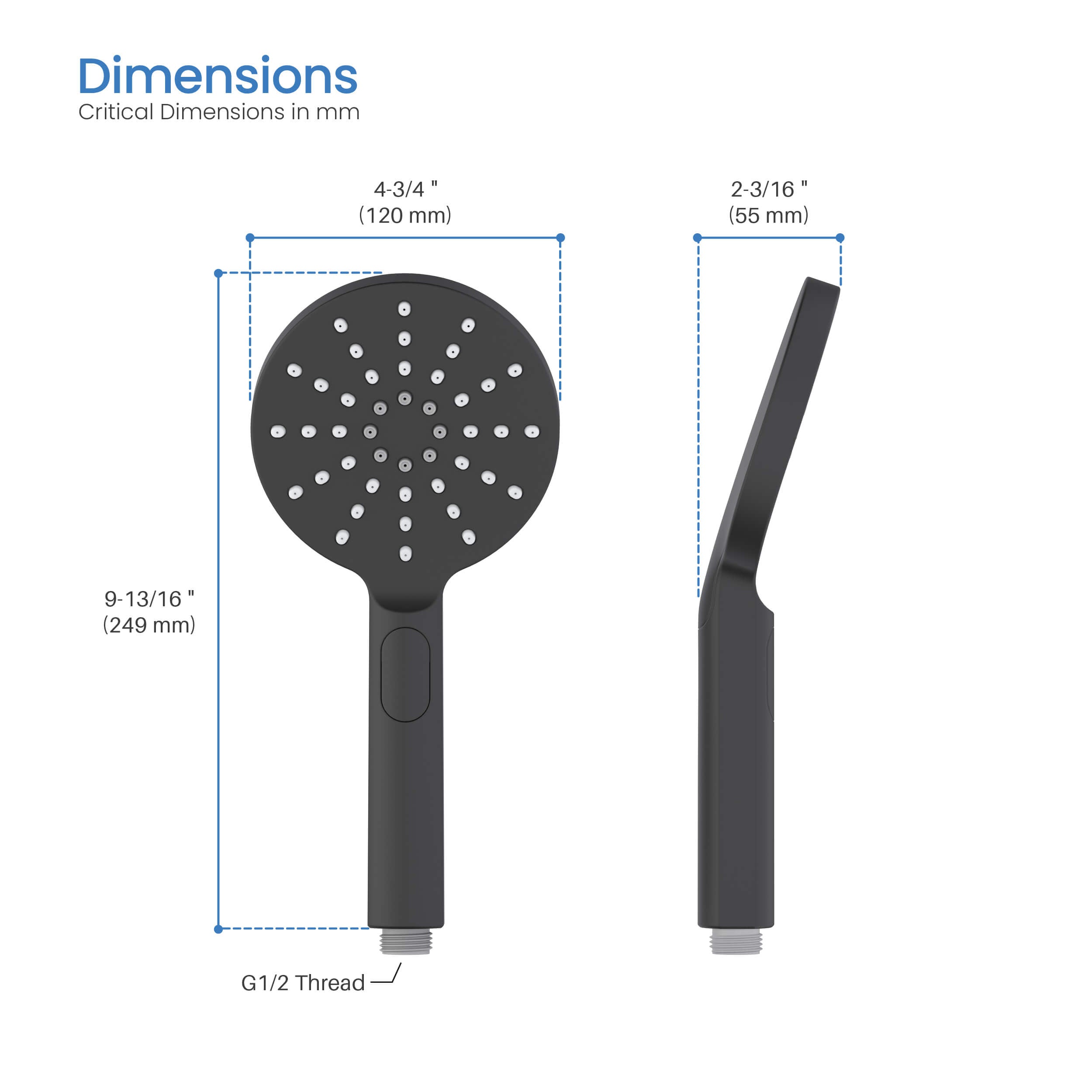 Halo Premium ABS 3 Mode Handheld Shower Head