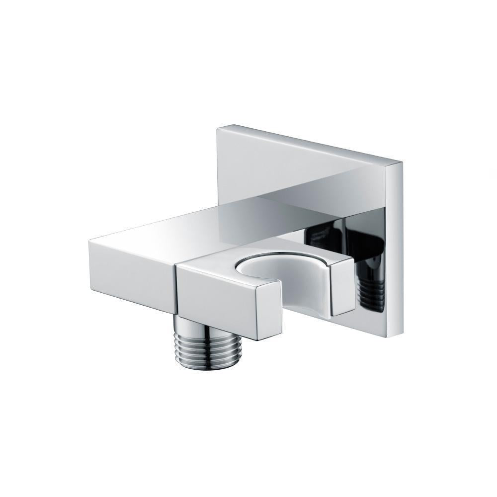 Flusso HS8004 Wall Elbow With Holder Combo - Adjustable Angle