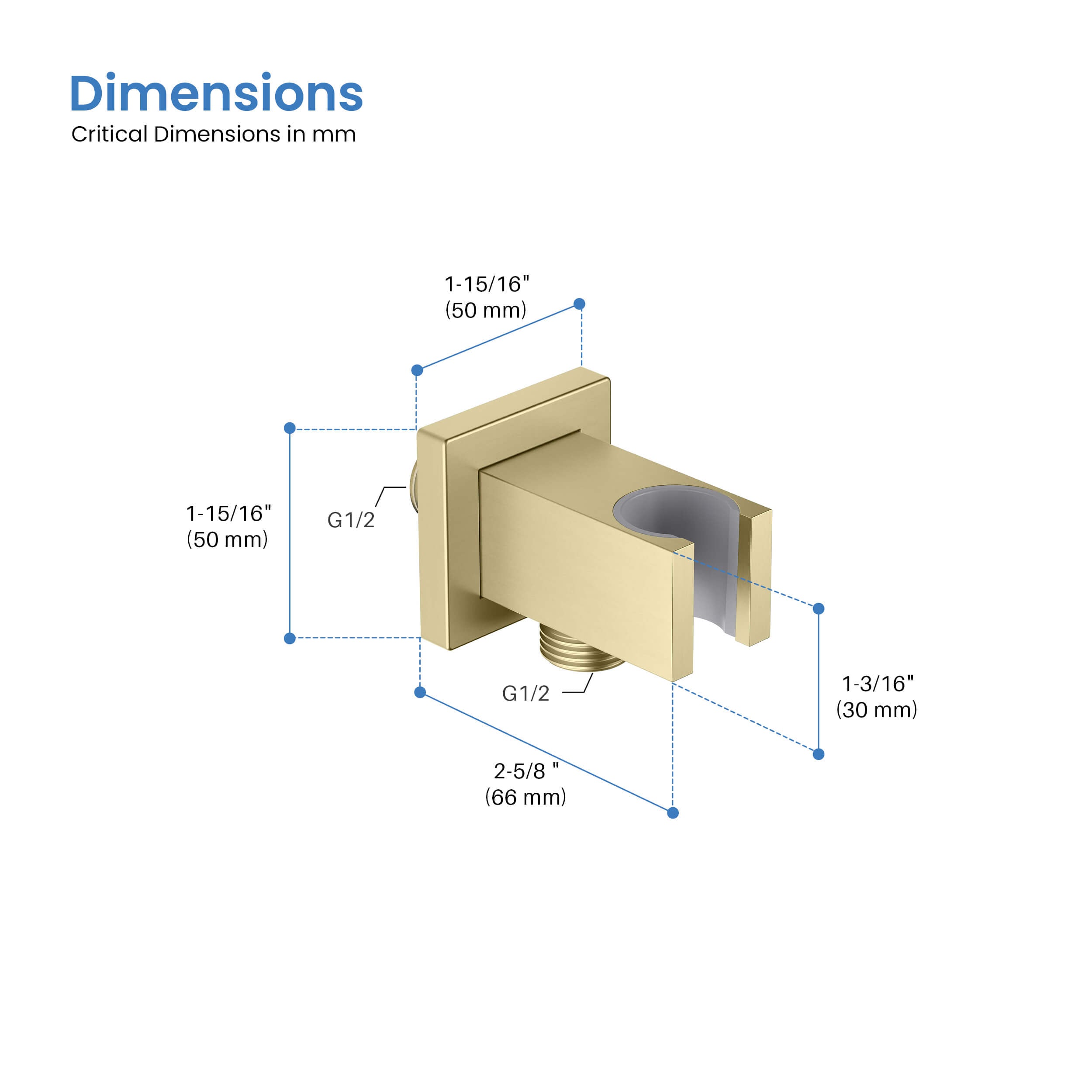 Quadro Wall Mounted Handshower Holder