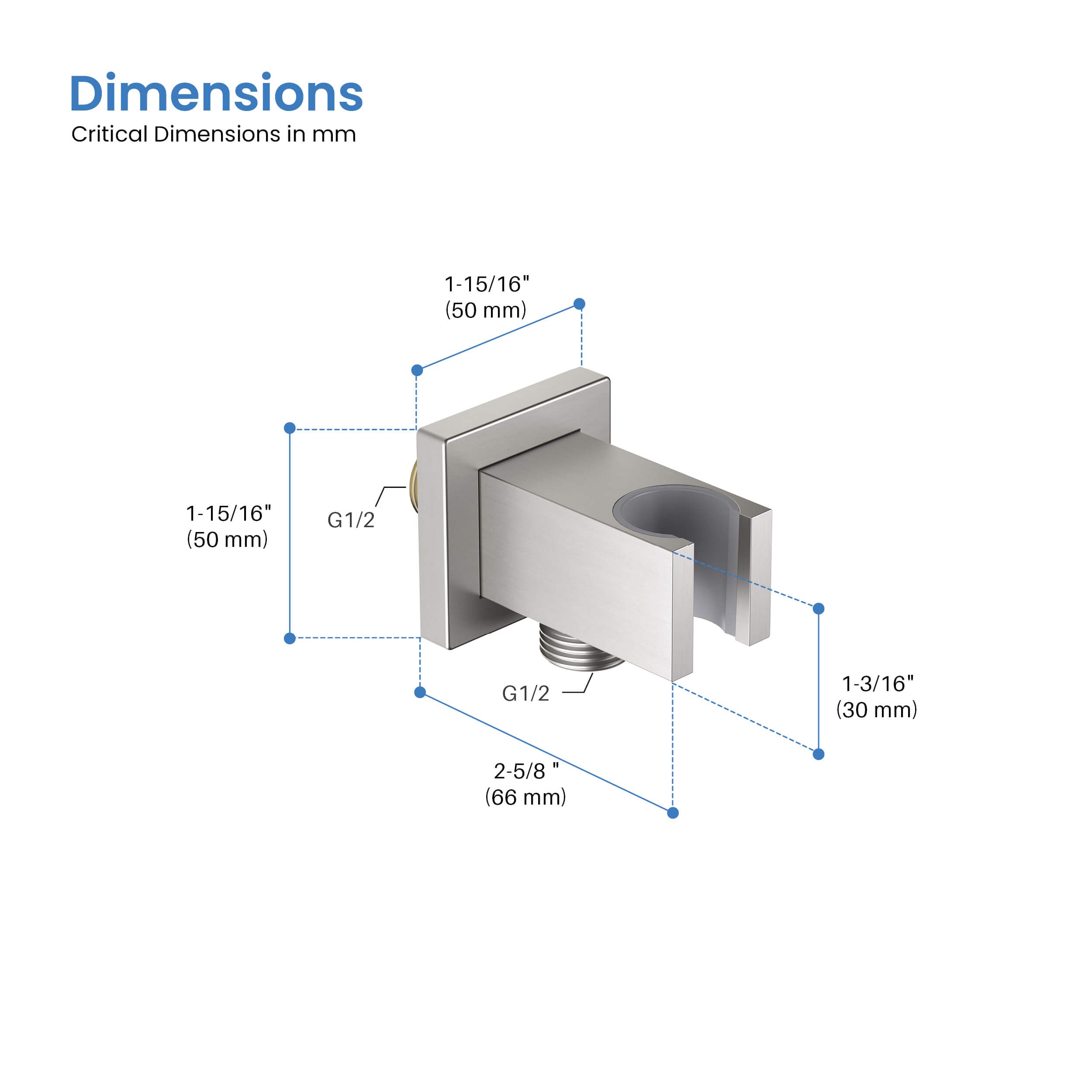 Quadro Wall Mounted Handshower Holder