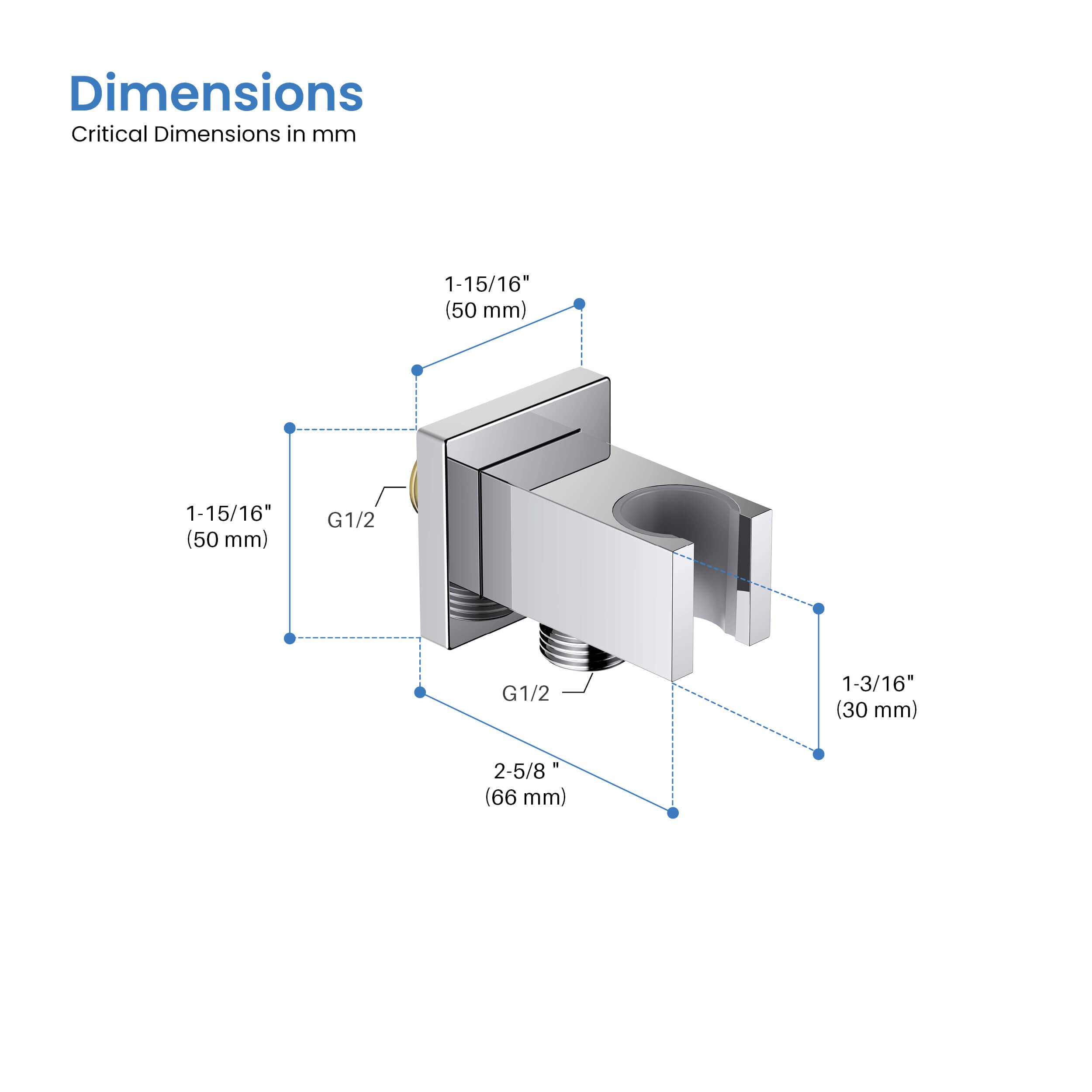 Quadro Wall Mounted Handshower Holder