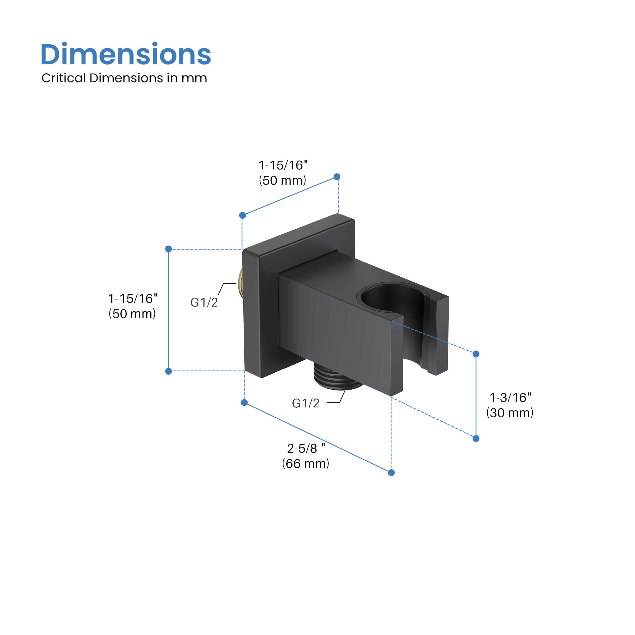 Quadro Wall Mounted Handshower Holder