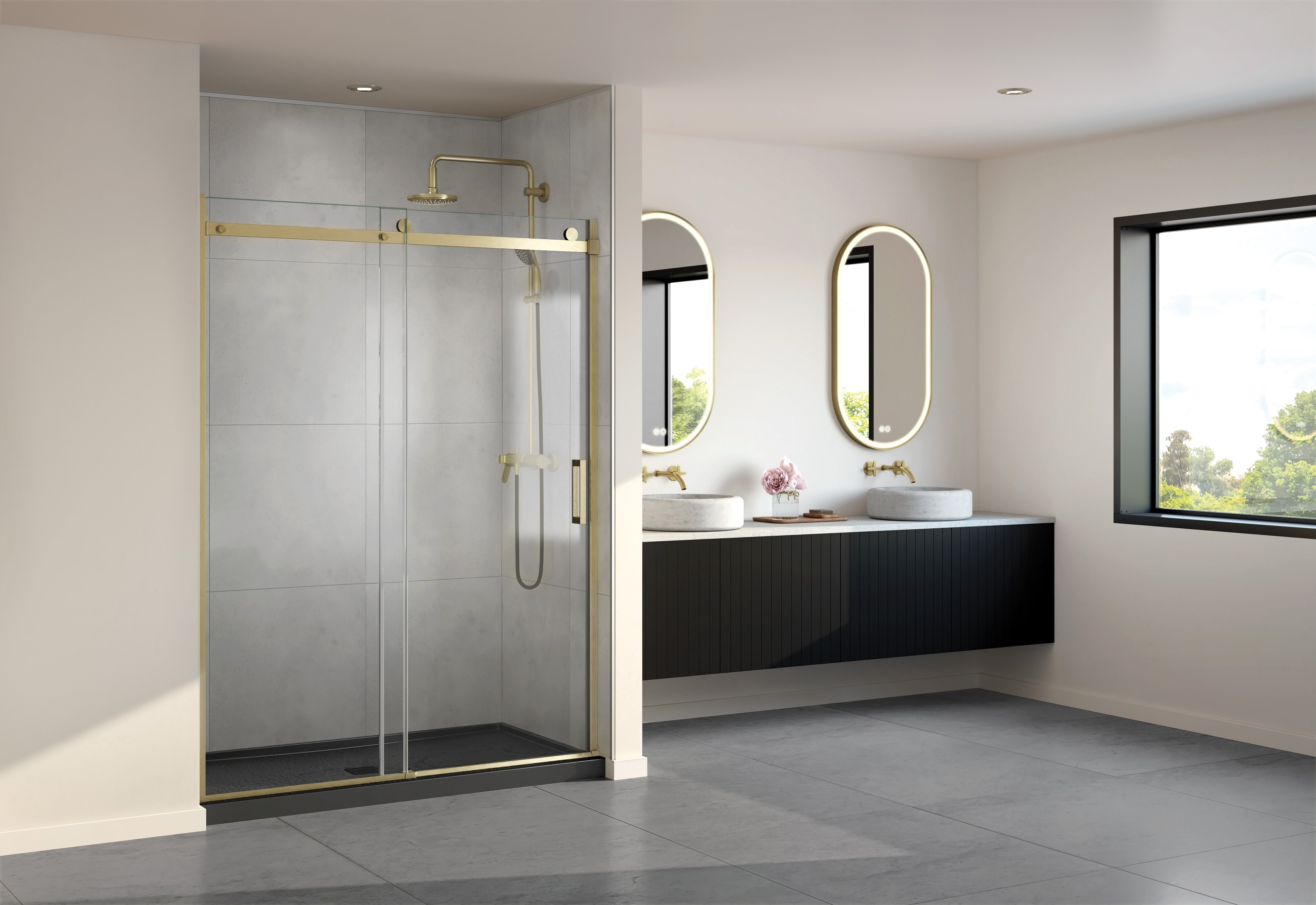 Fleurco Horizon In-Line Sliding Shower Door