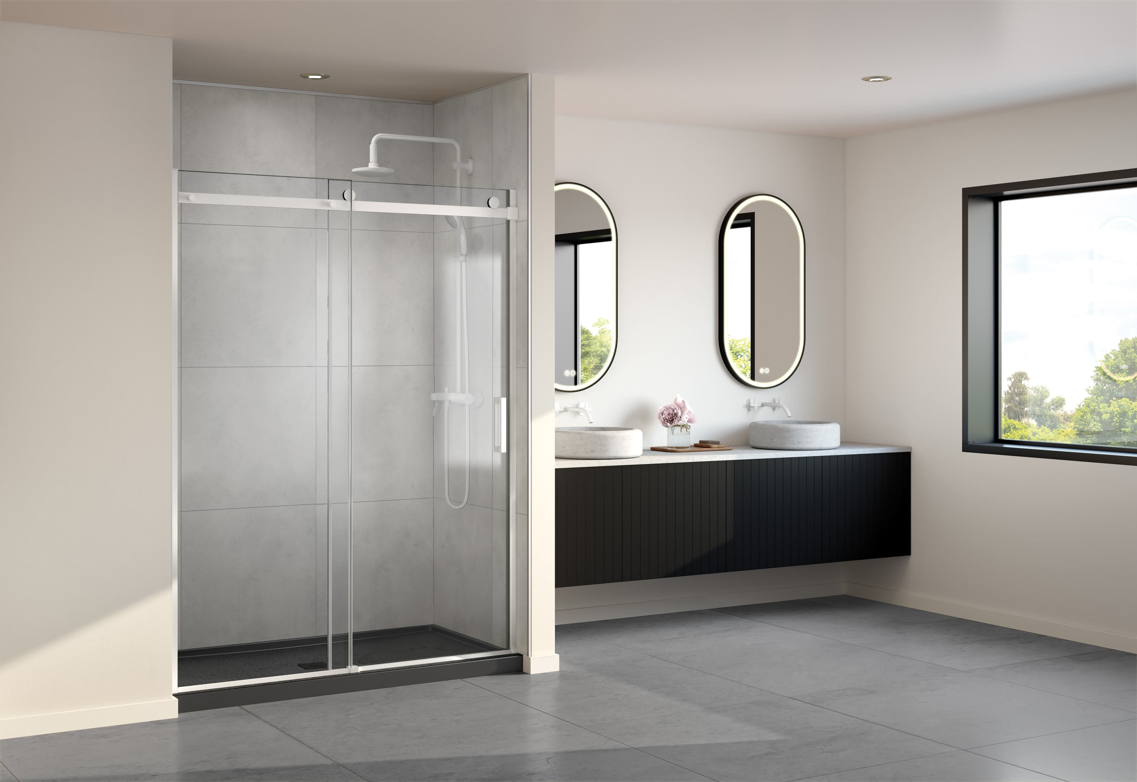 Fleurco Horizon In-Line Sliding Shower Door