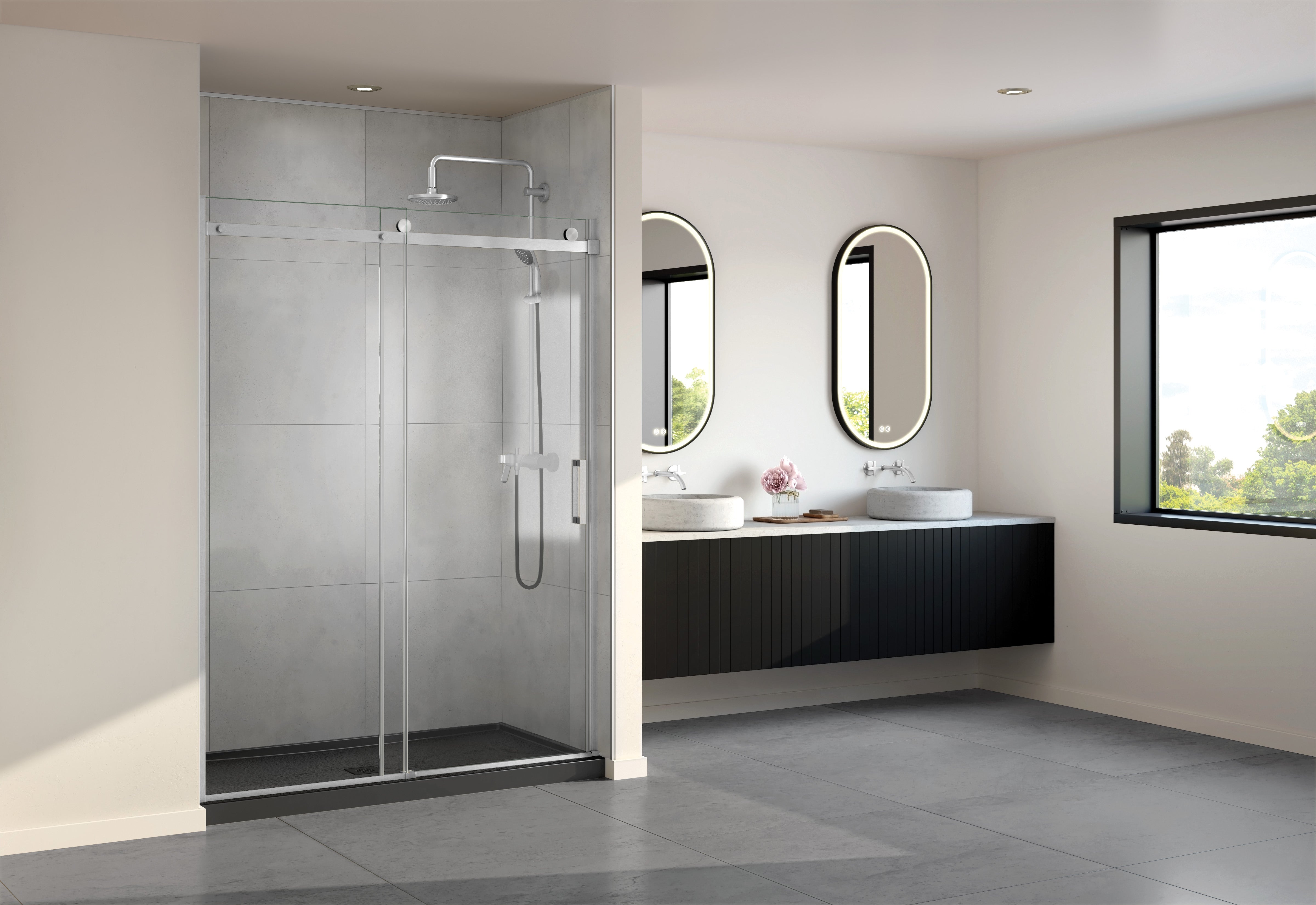 Fleurco Horizon In-Line Sliding Shower Door