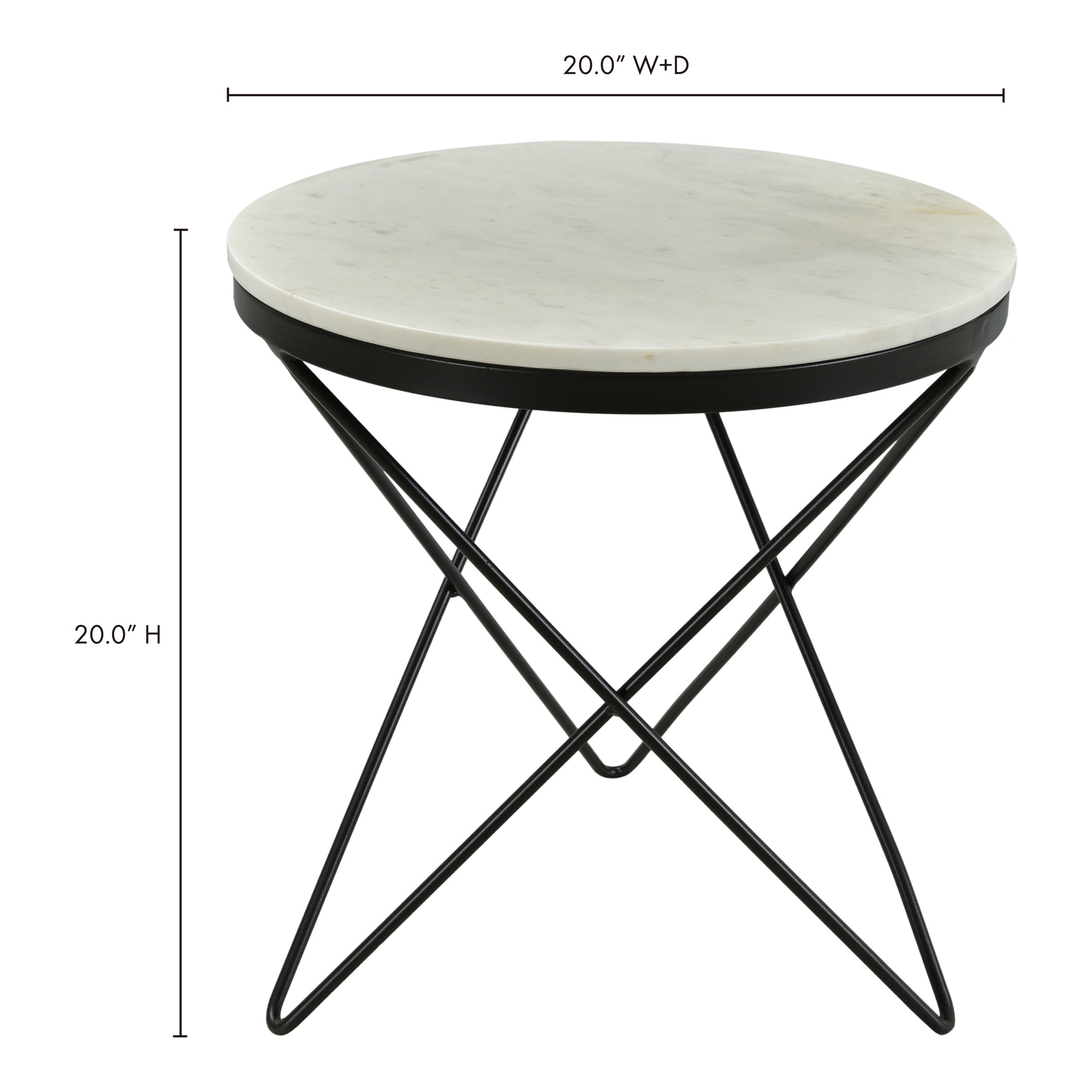 Moes Haley Side Table Black IK-1001-02