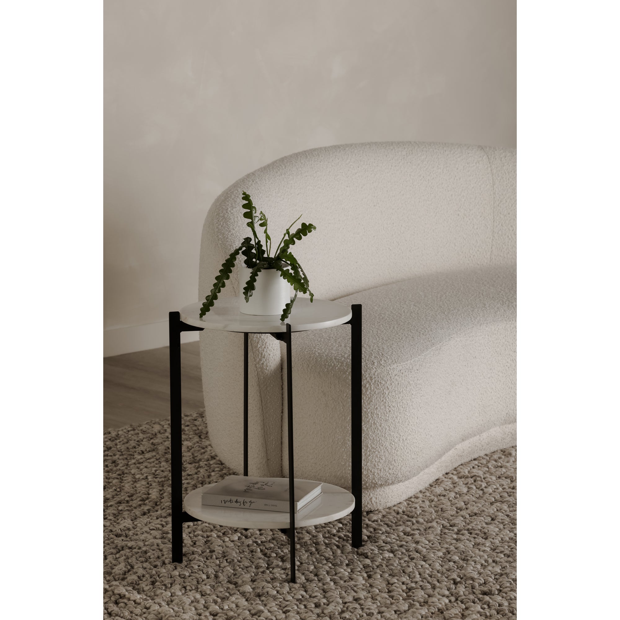 Moes Melanie Accent Table White IK-1018-18