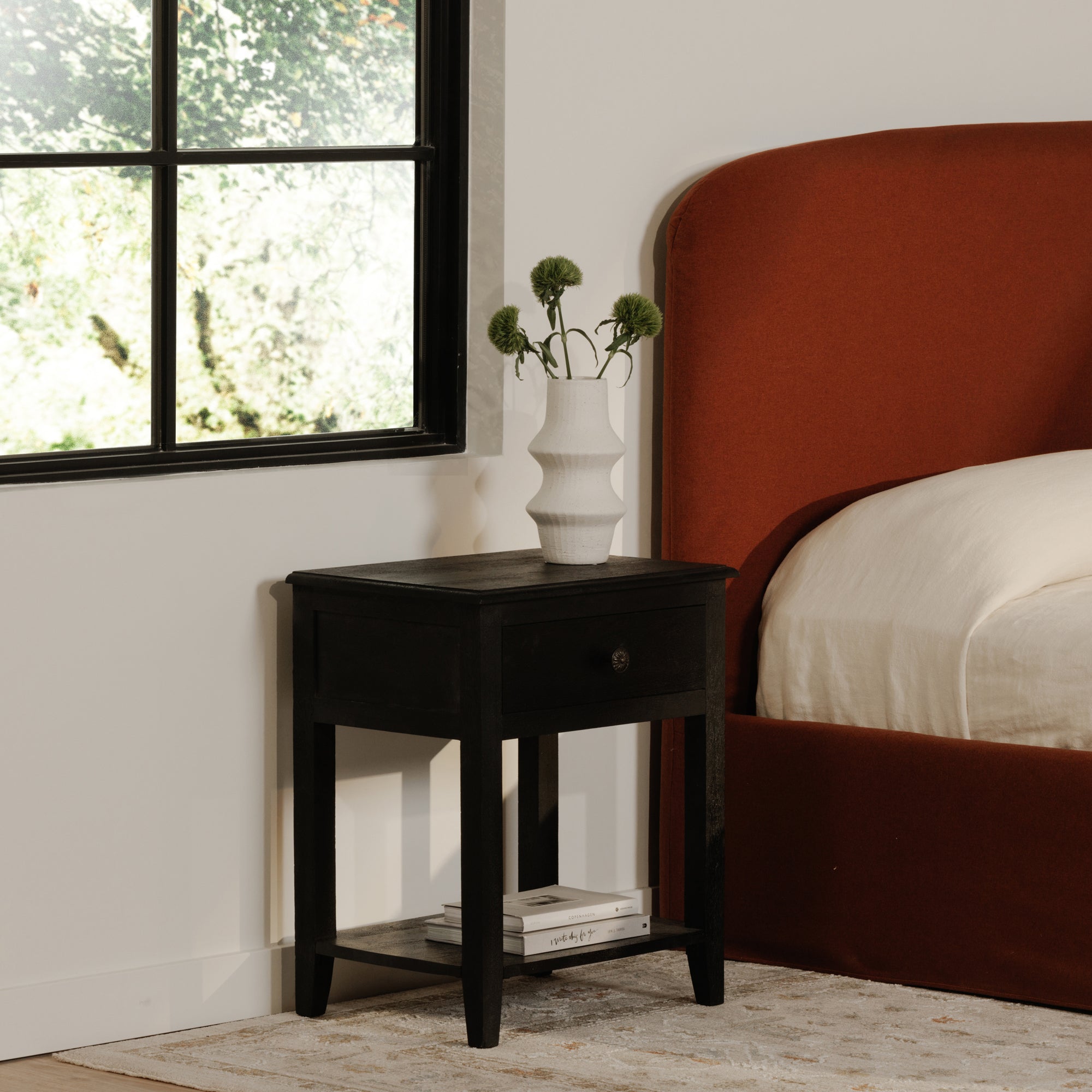 Moes Corrine Nightstand Antique Black IK-1037-02
