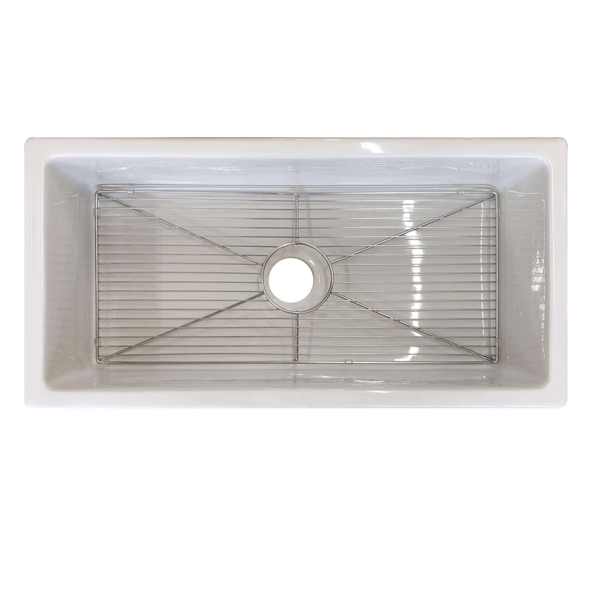 Fine Fixtures Naples Fireclay Sink - Fluted Apron French Farmhouse Reverse