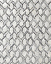 Flor Marble Mosaic Waterjet Tile: Dolomite & Bianco Carrara Mosaic
