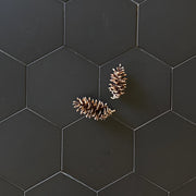 Toscana Negro Porcelain Hexagon tile 10"