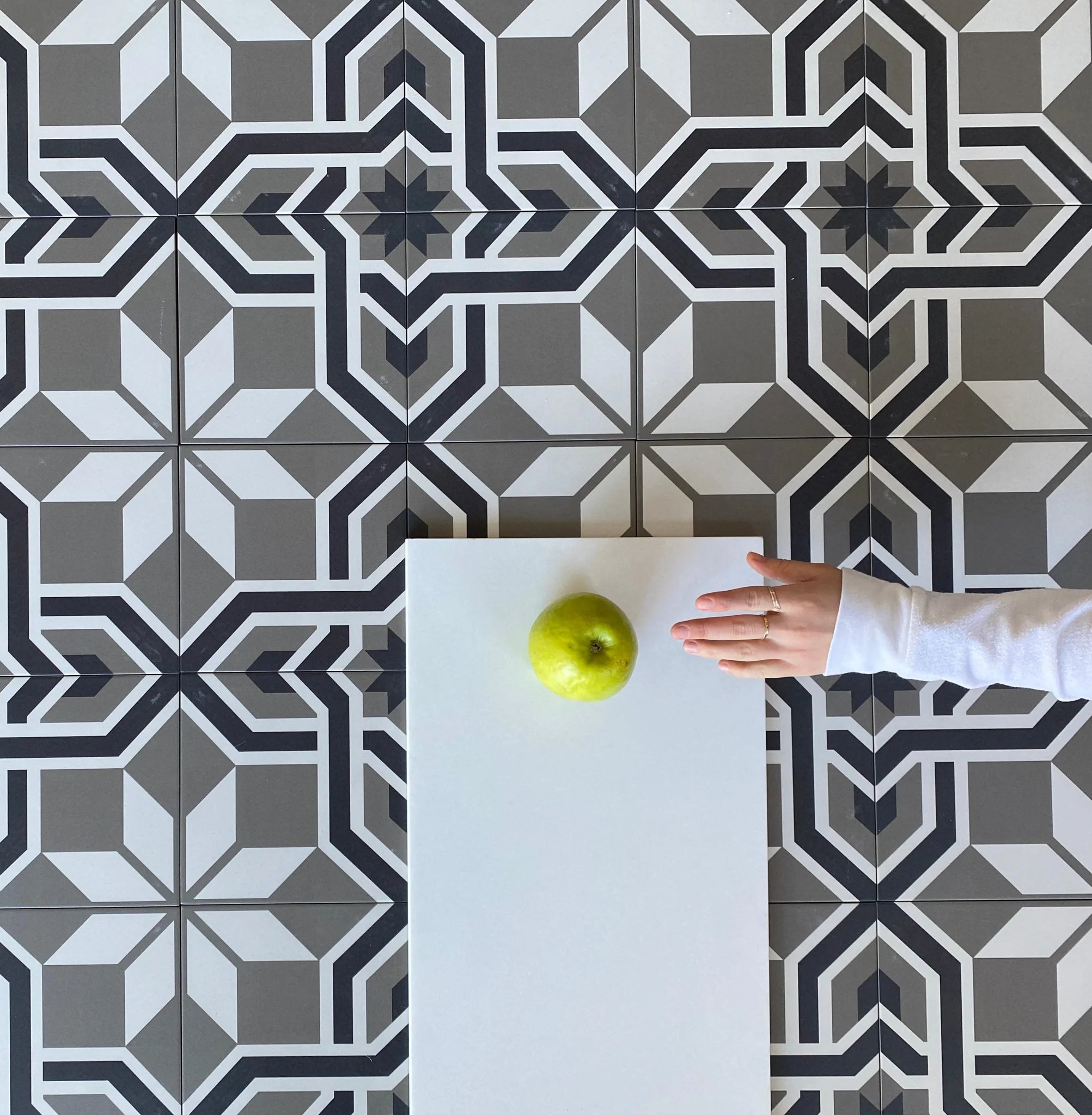 PORCELAIN TILE STELLA ALPINA BLACK MATT 8X8