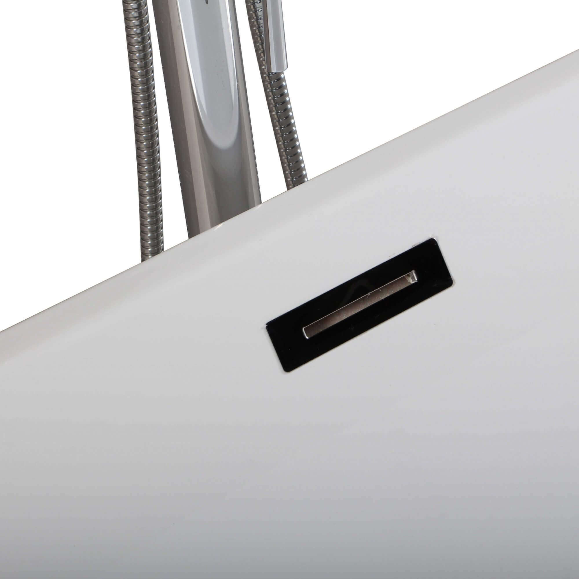 Fine Fixtures Sanctuary™ Freestanding Tub – Black & White Acrylic