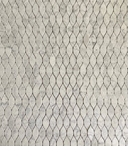 Elongated Teardrop Carrara Waterjet Mosaic