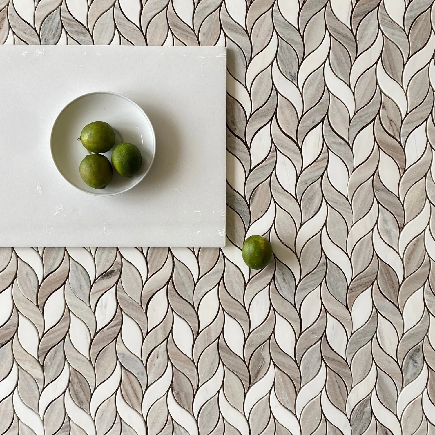 SPRING LEAF WATERJET-PALISSANDRO DOLOMITE 10"12.44"