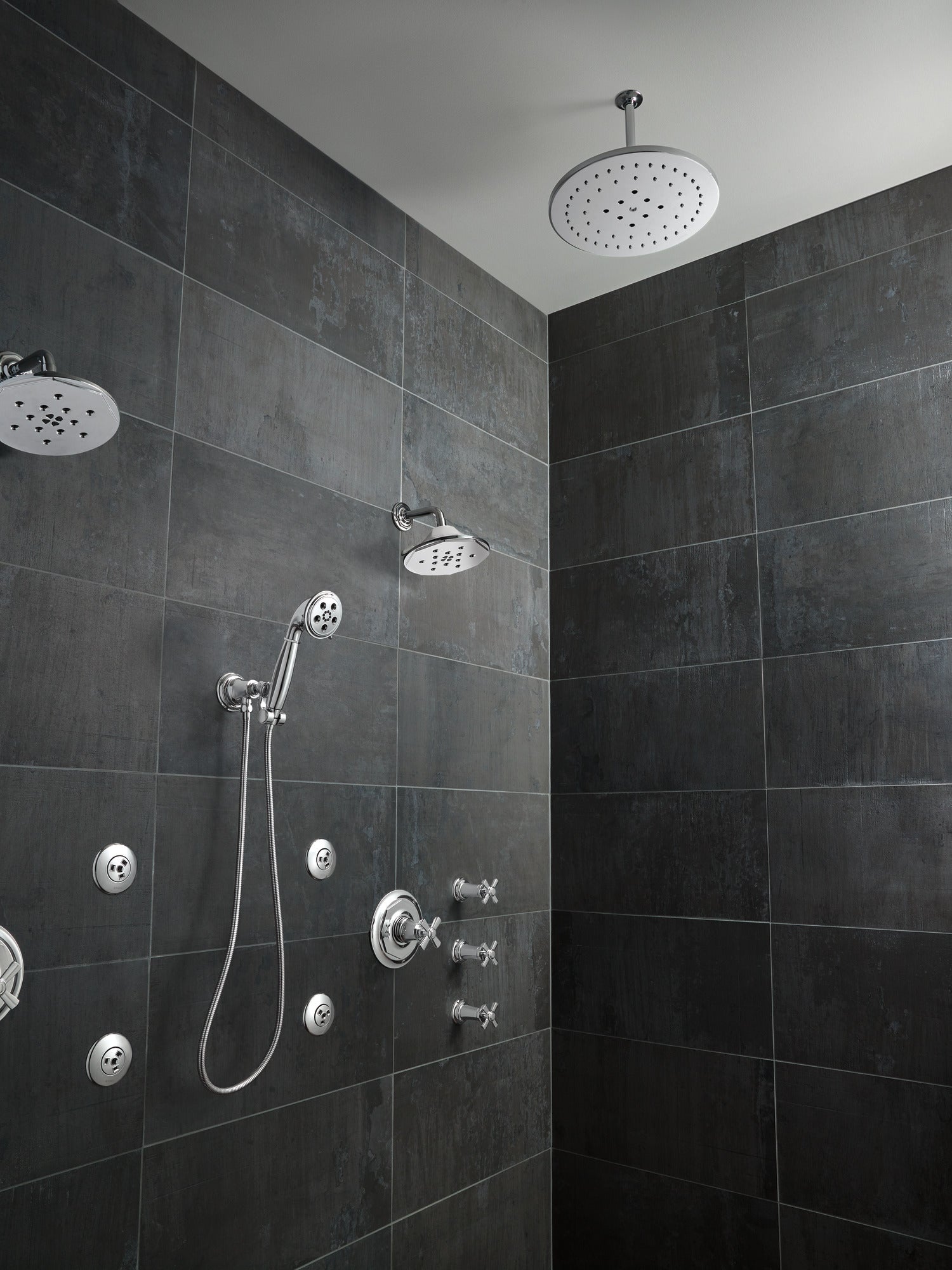 Brizo Essential™ Shower 10" Ceiling Mount Shower Arm And Round Flange