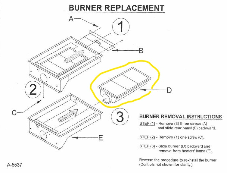 Infrared Hearth Burner For 750 Hybrid