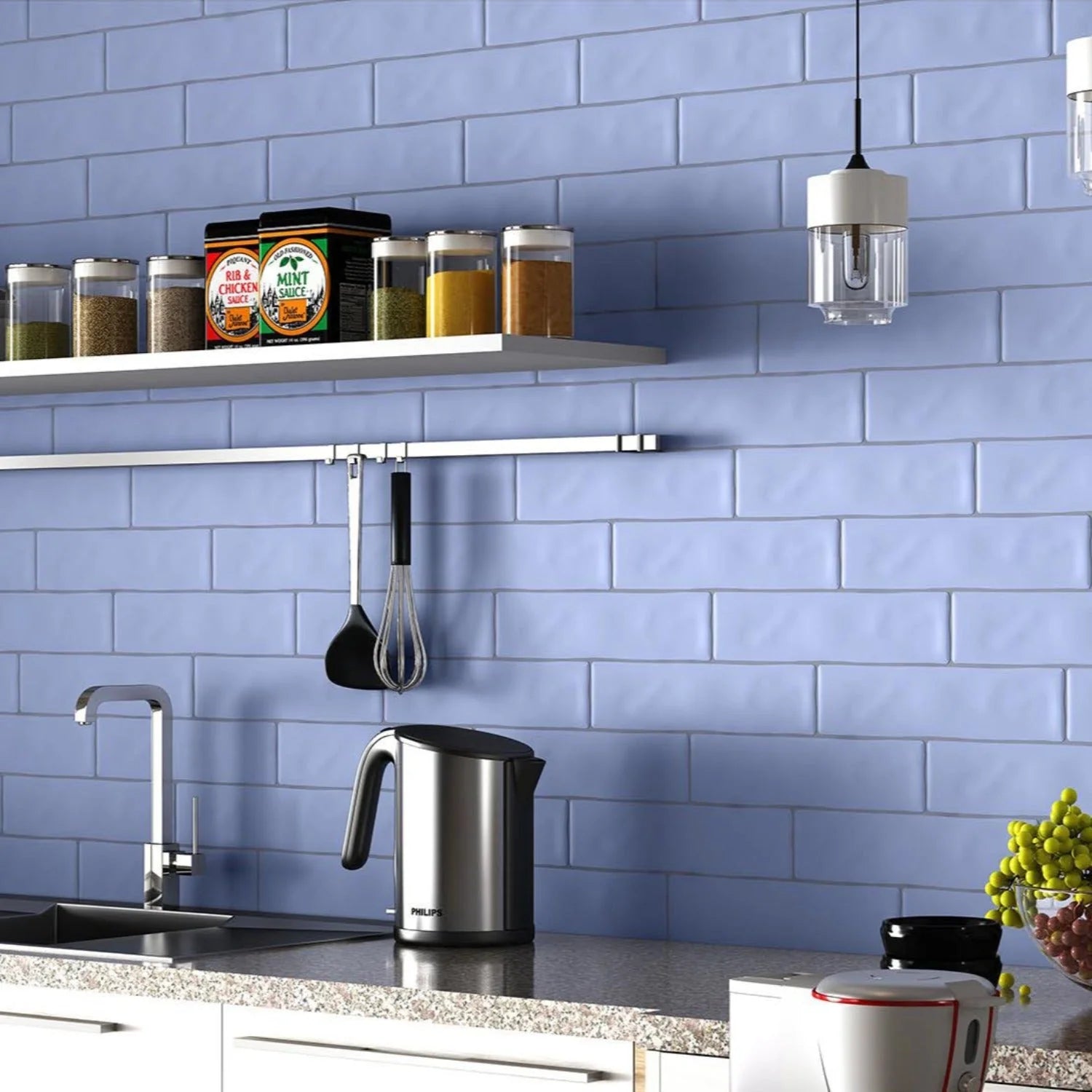 Iris Azul Ceramic tile polished 3x12