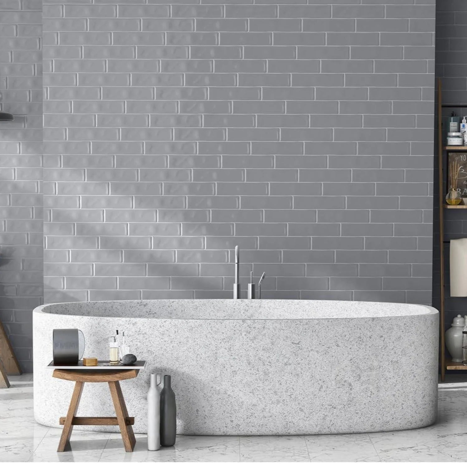 Iris Silver Ceramic tile polished 3x12