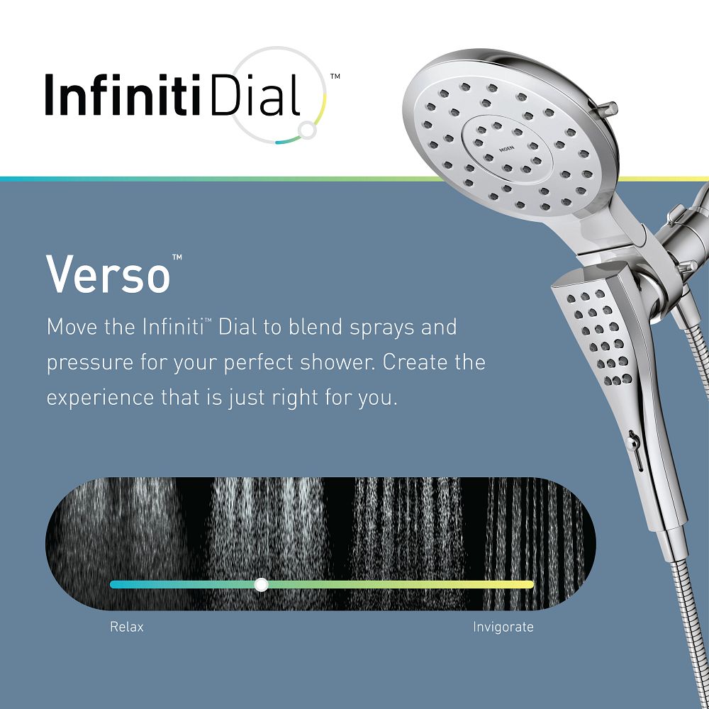 Moen Verso Combination Shower with Infiniti Dial and Magnetix