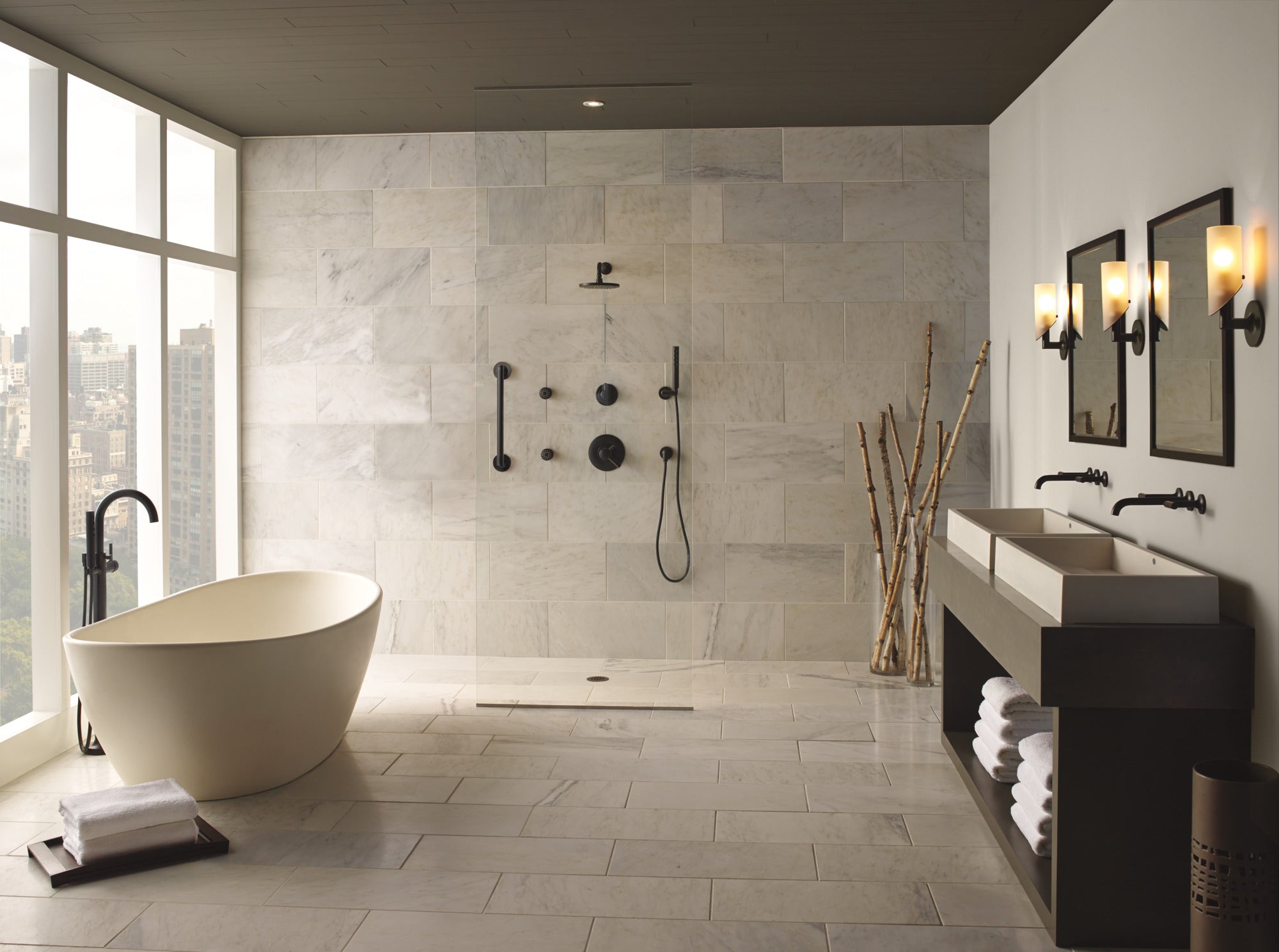 Brizo Jason Wu for Brizo™ Two-Handle Wall Mount Lavatory Faucet - Less Handles