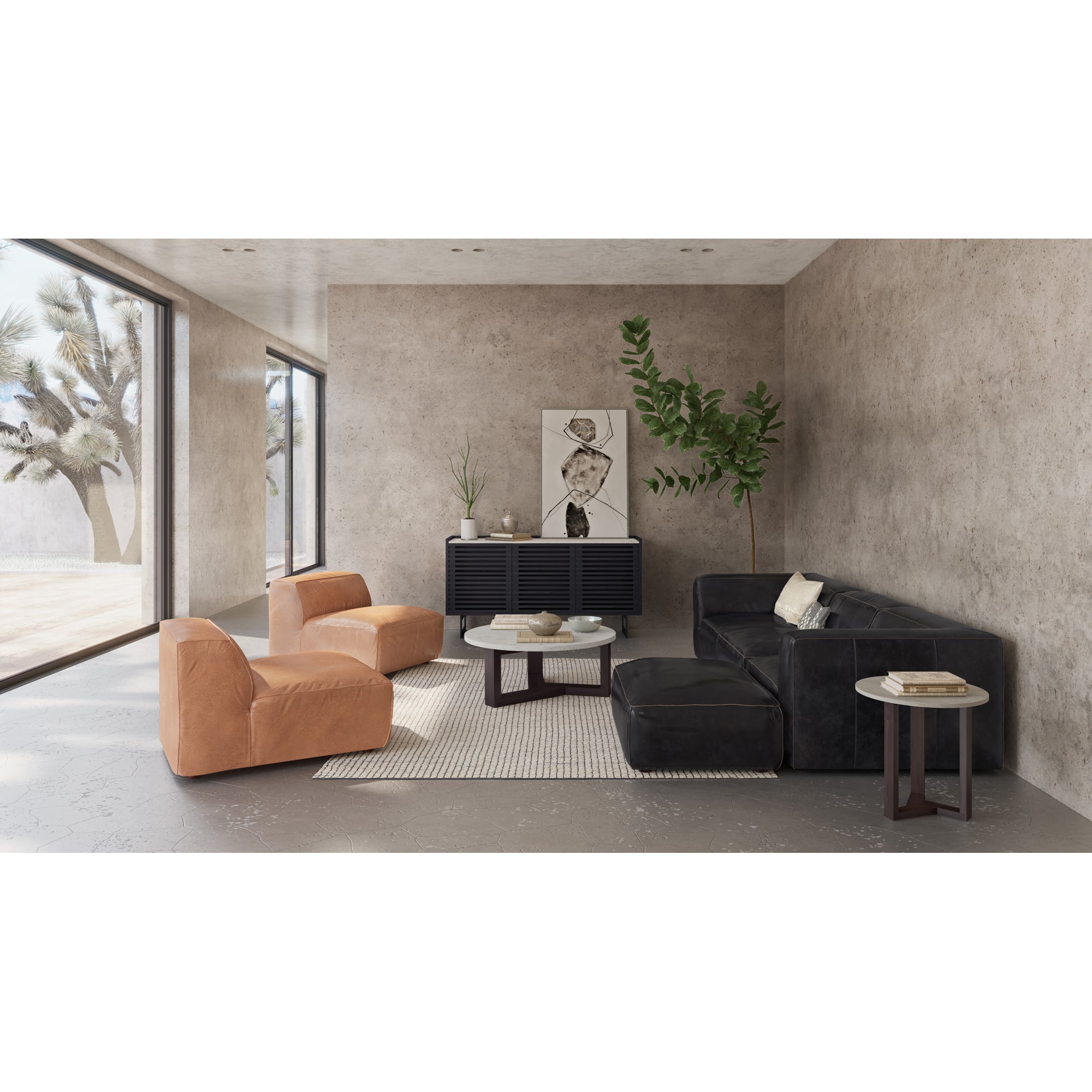 Moes Jinxx Side Table Charcoal Grey JD-1019-07-0