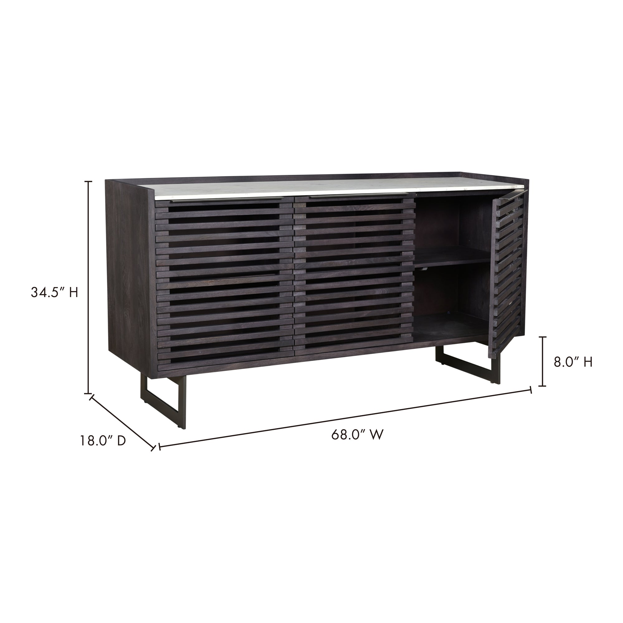 Moes Paloma Sideboard Charcoal Grey JD-1023-07-0