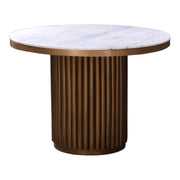 Moes Tower Dining Table White Marble JD-1034-51-0