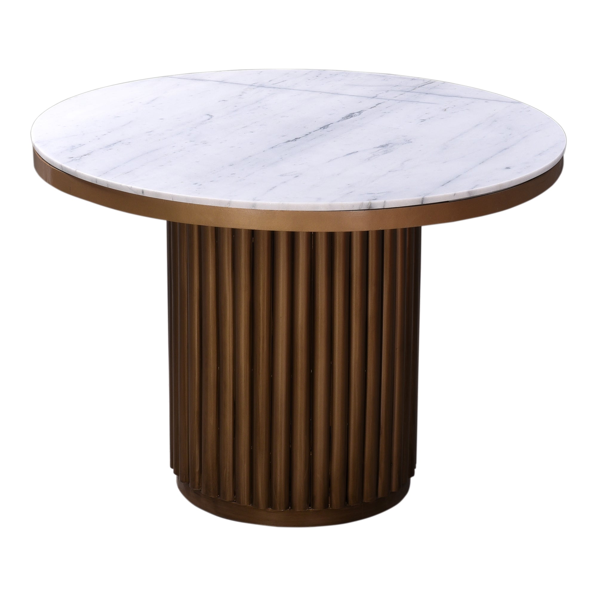 Moes Tower Dining Table White Marble JD-1034-51-0