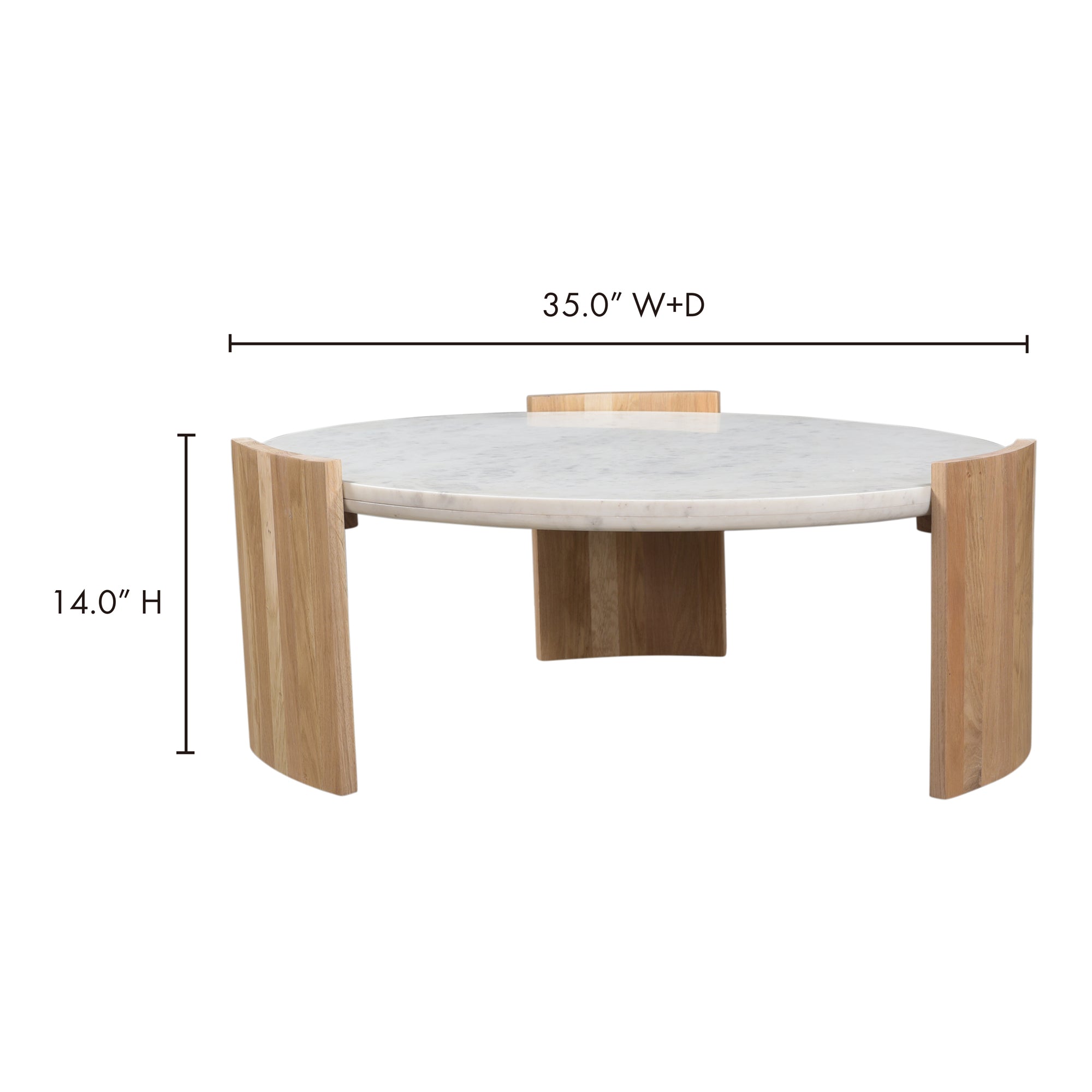 Moes Dala Coffee Table White JD-1037-18-0