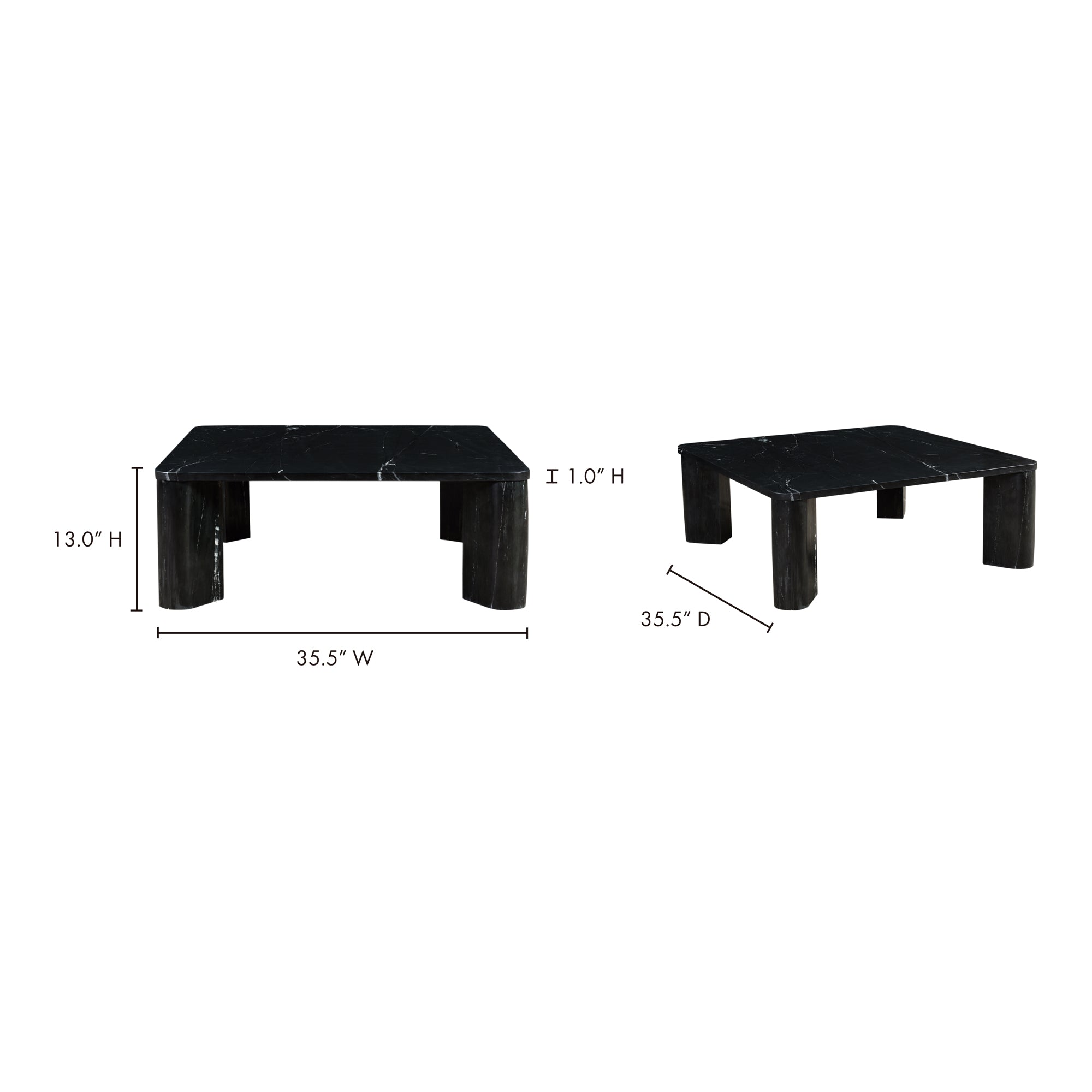Moes Segment Coffee Table Jetty Black JD-1048-02-0