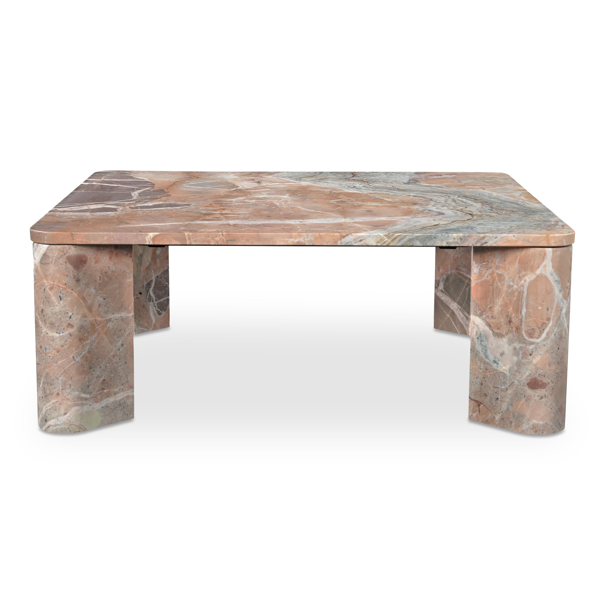 Moes Segment Coffee Table Orange Levante Marble JD-1048-12-0