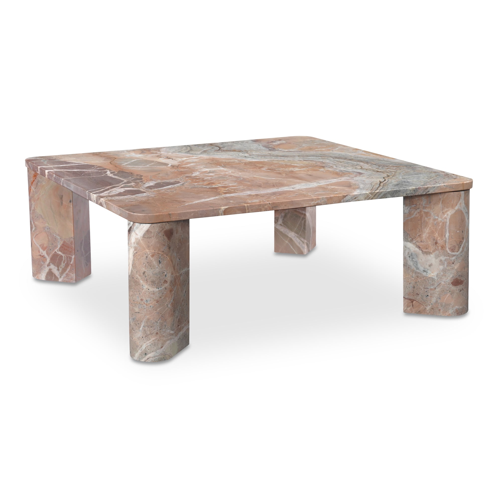 Moes Segment Coffee Table Orange Levante Marble JD-1048-12-0