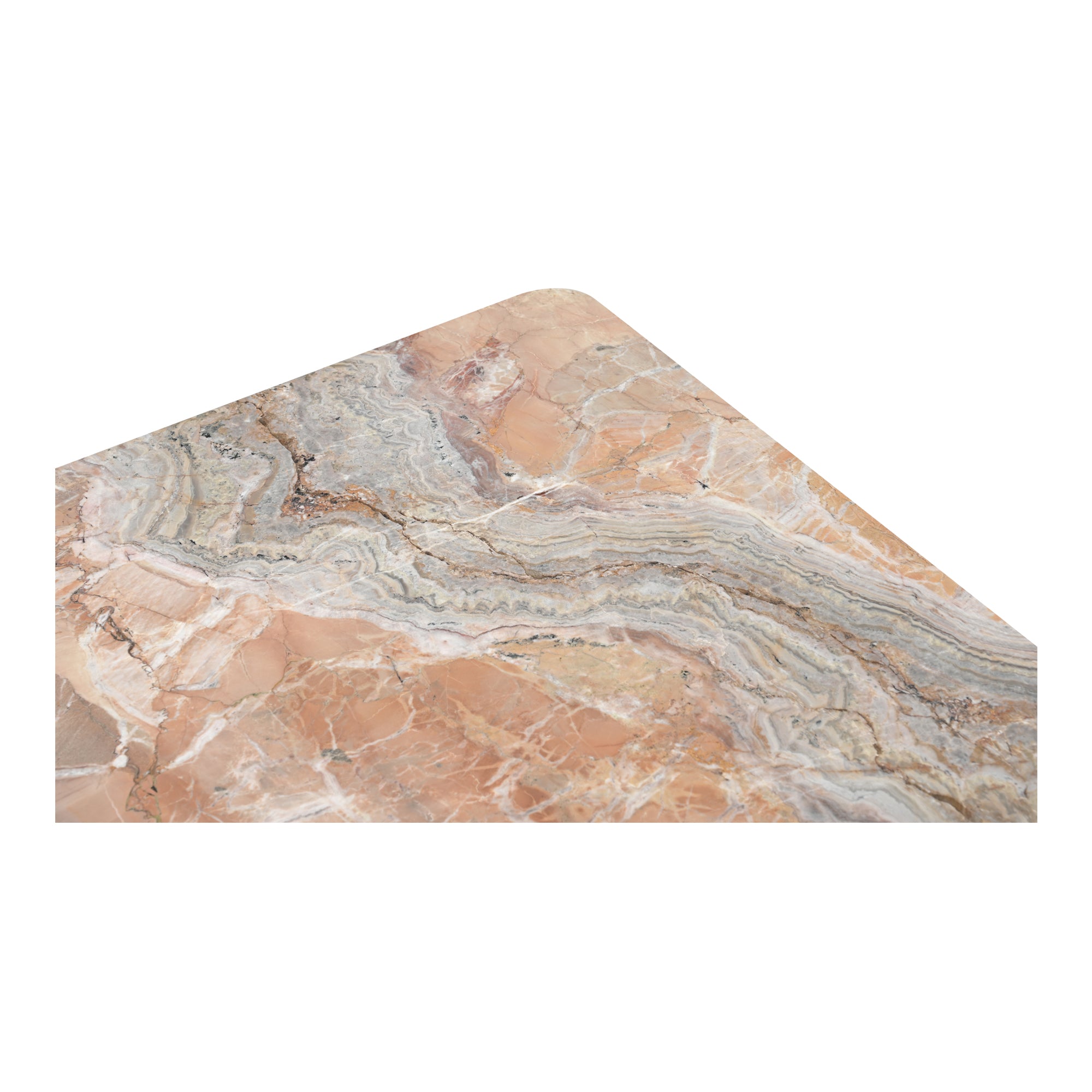 Moes Segment Coffee Table Orange Levante Marble JD-1048-12-0