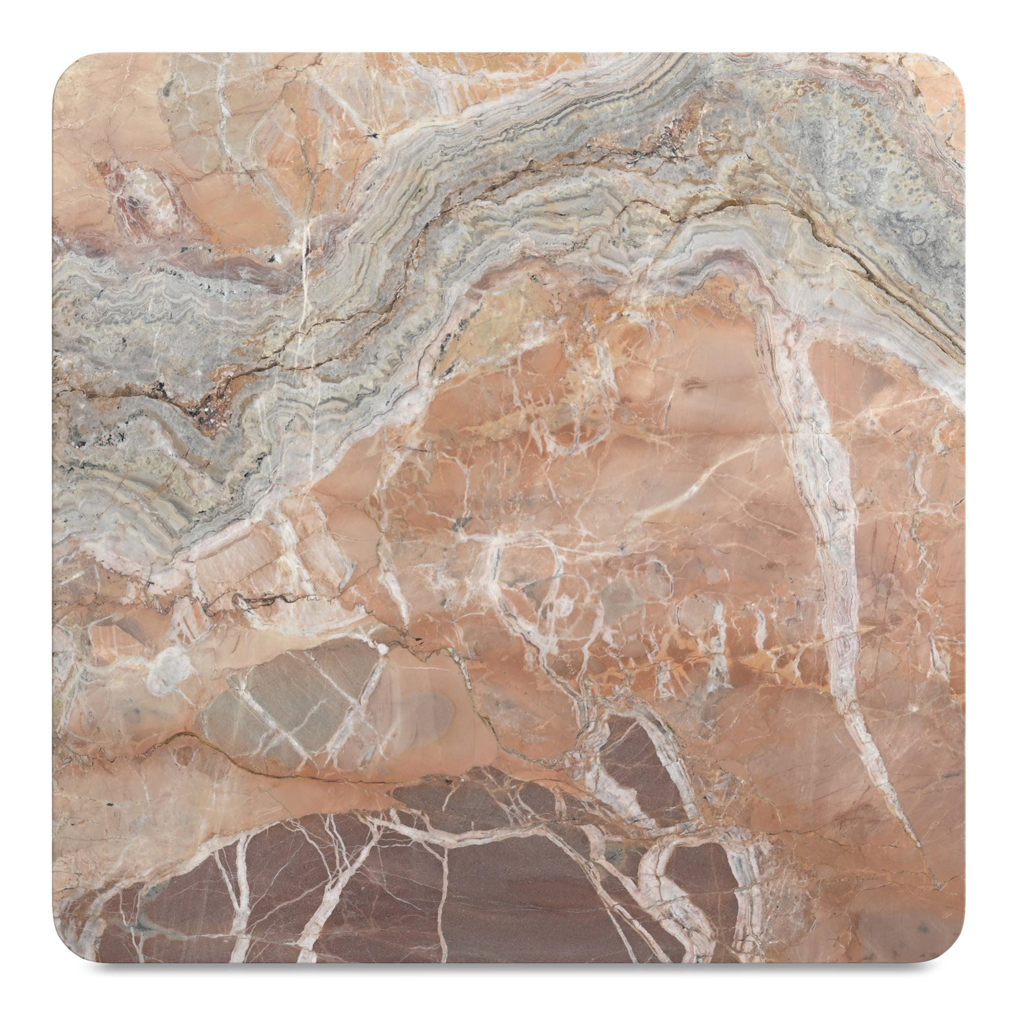 Moes Segment Coffee Table Orange Levante Marble JD-1048-12-0