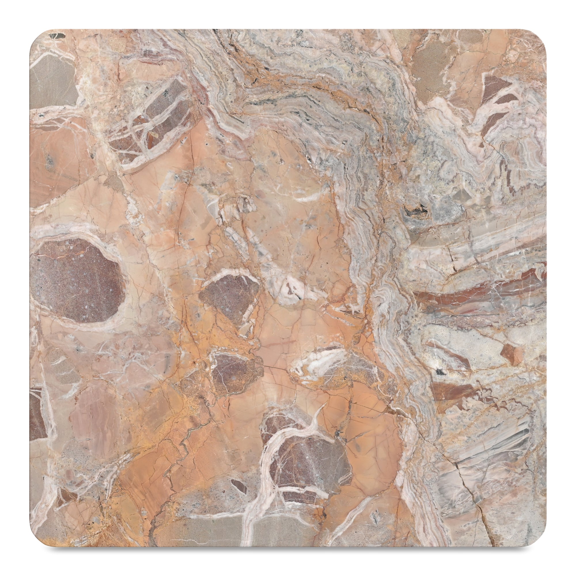 Moes Segment Coffee Table Orange Levante Marble JD-1048-12-0