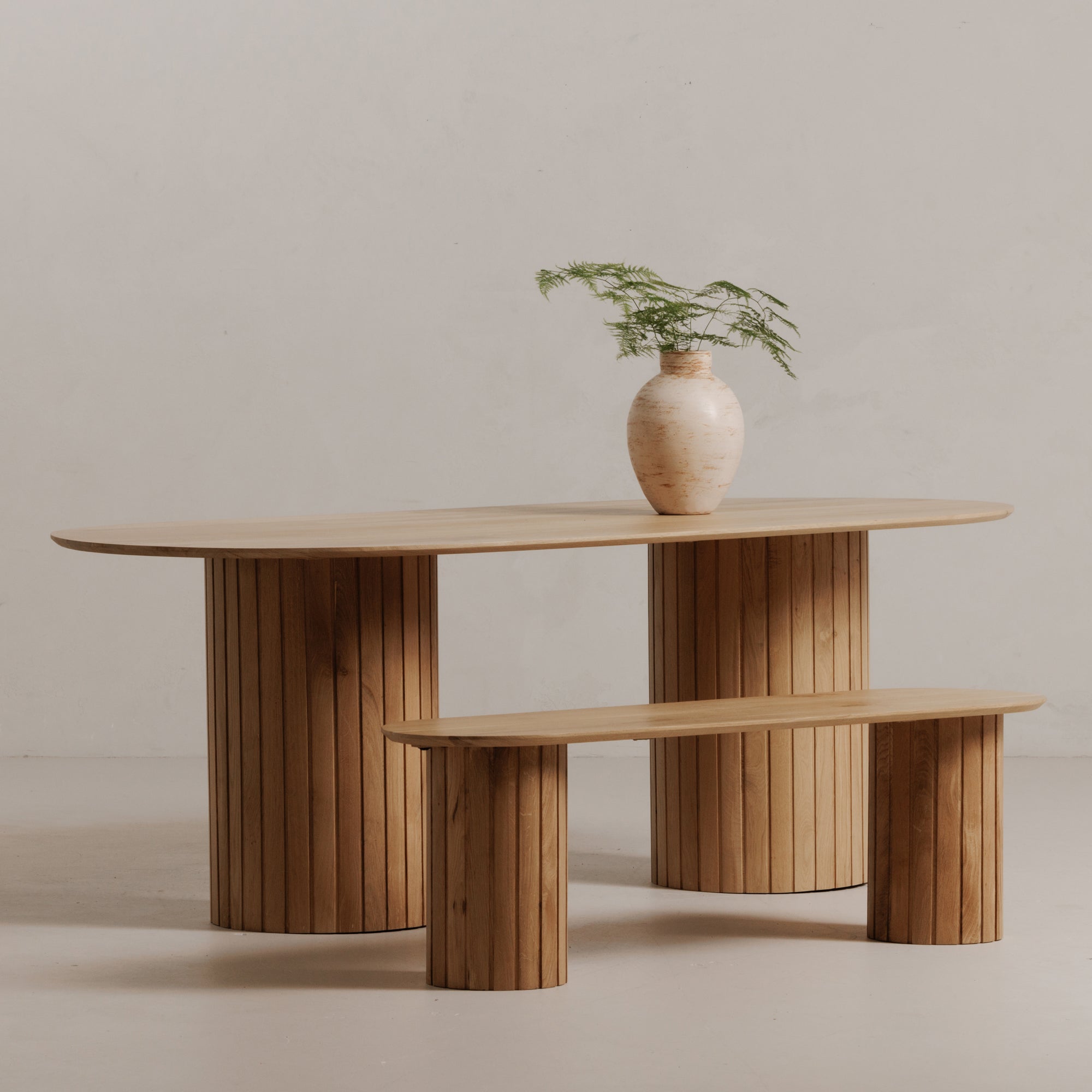 Moes Povera Dining Bench Natural Oak JD-1053-24-0