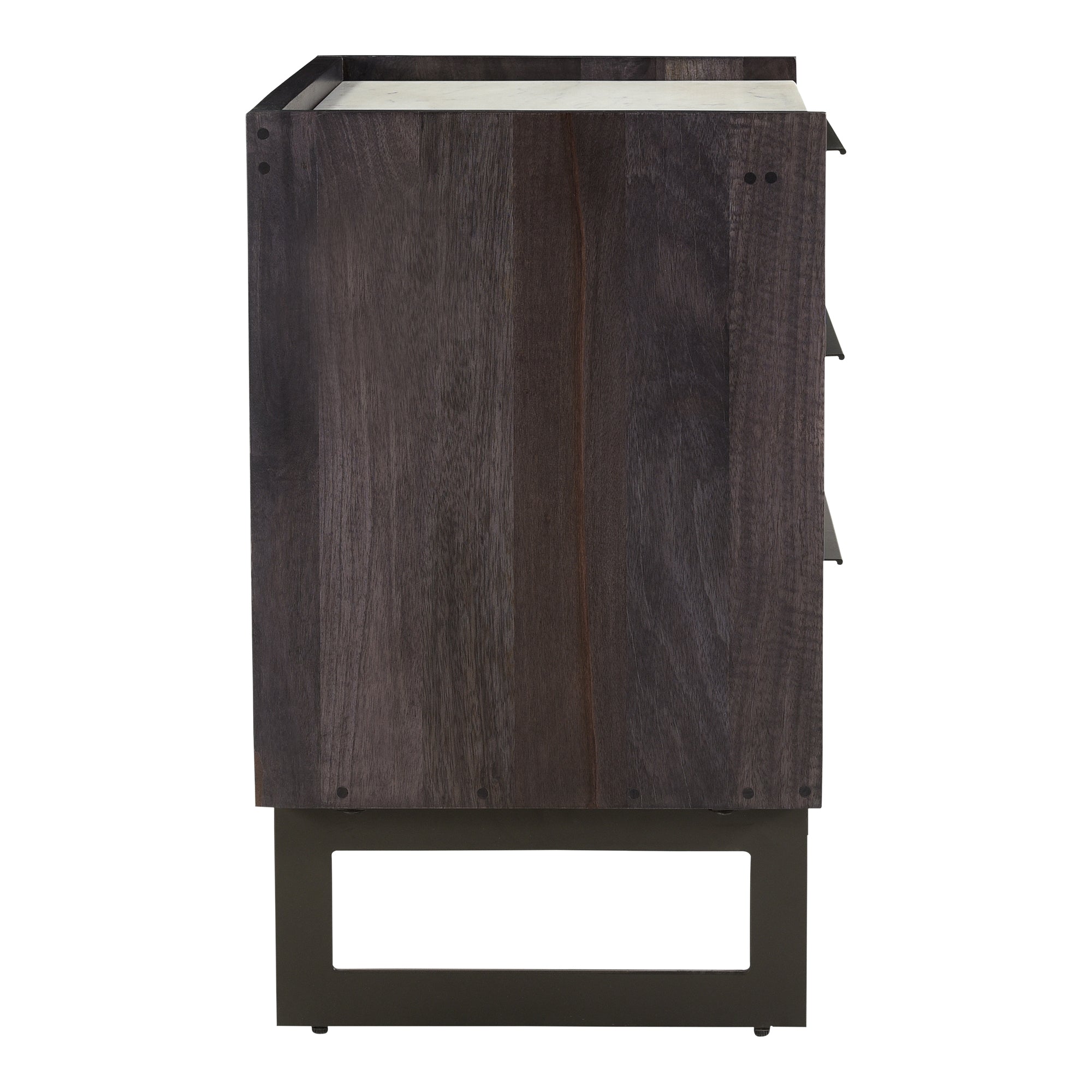 Moes Paloma 3 Drawer Nightstand Charcoal Grey JD-1058-07-0