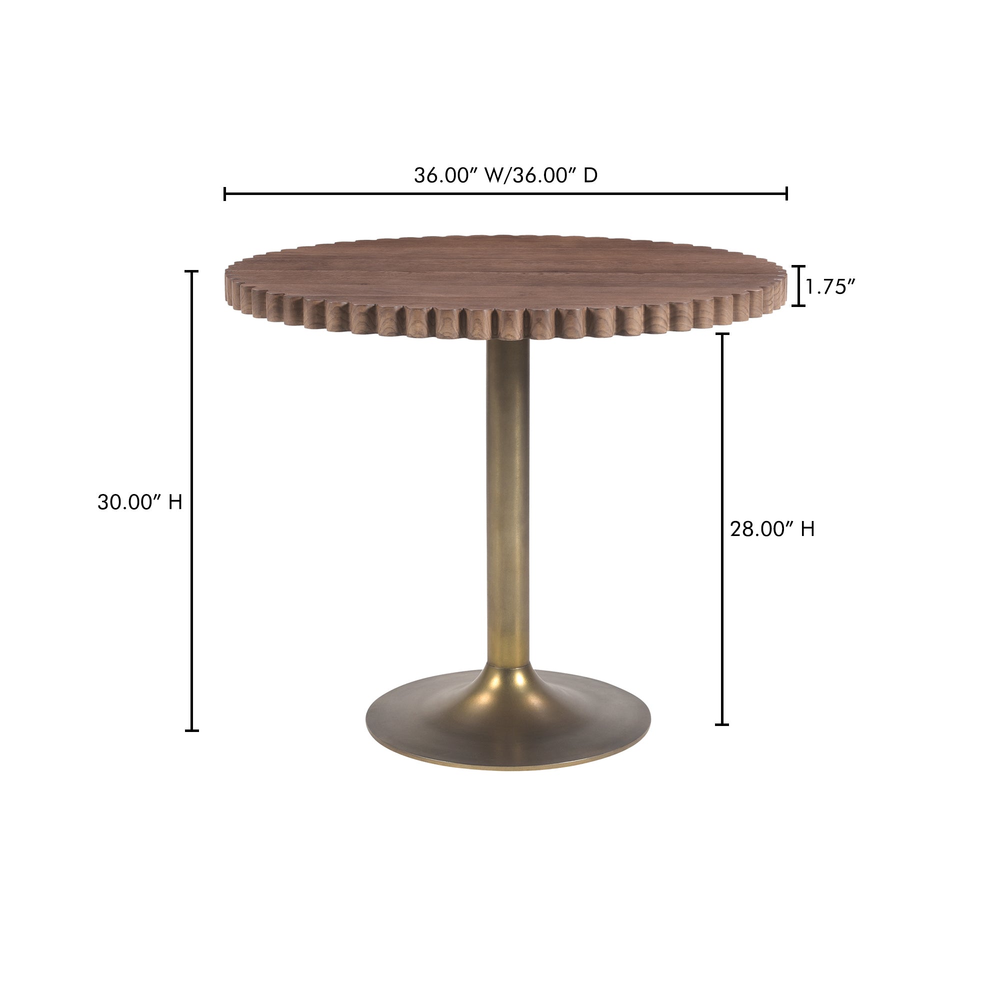 Moes Nomi Cafe Table Brown JD-1066-03-0