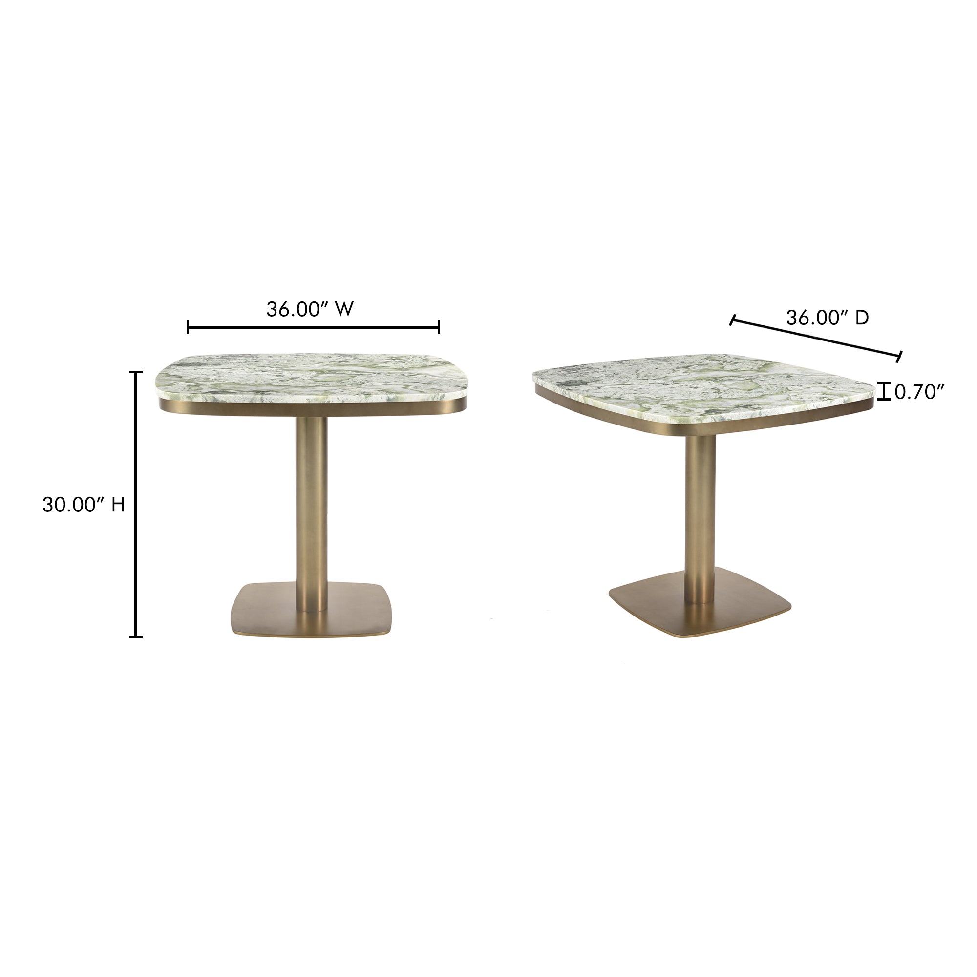 Moes Celeste Cafe Table Green Onyx Marble JD-1067-16-0