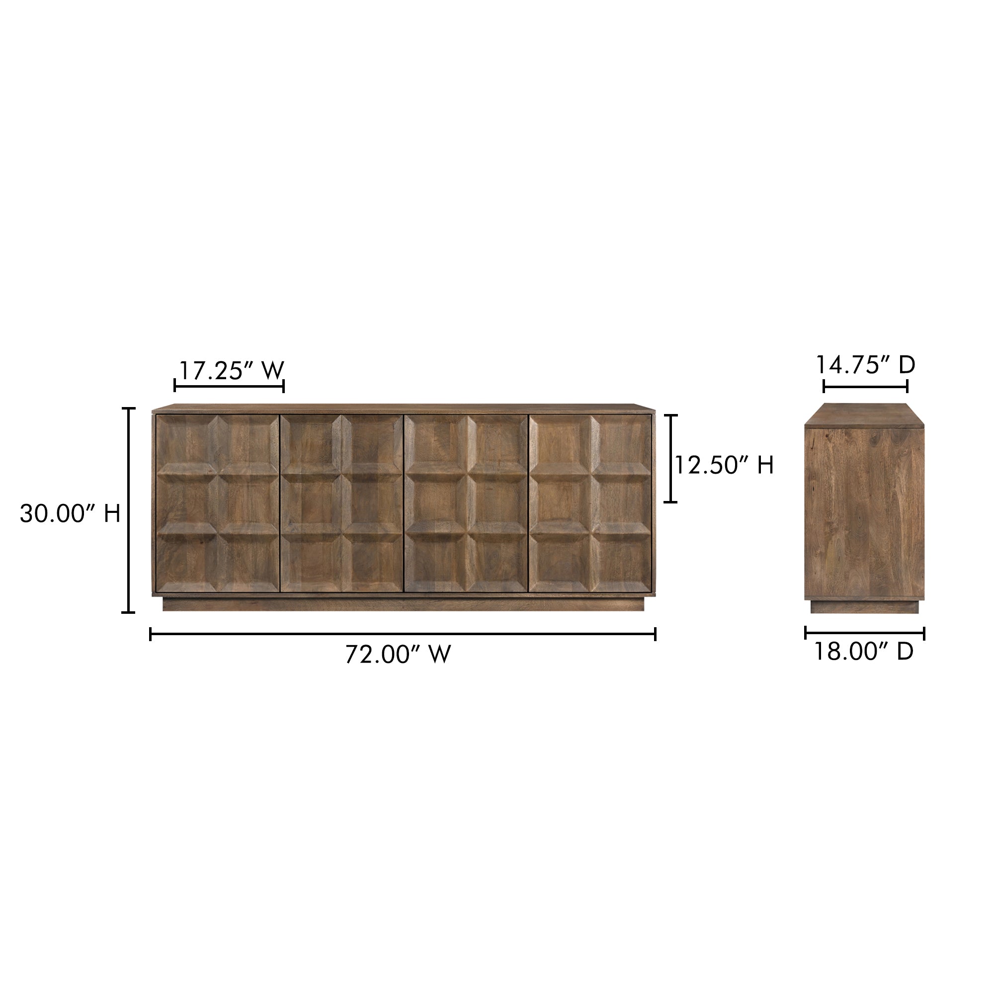 Moes Bowen Sideboard Deep Brown JD-1071-03