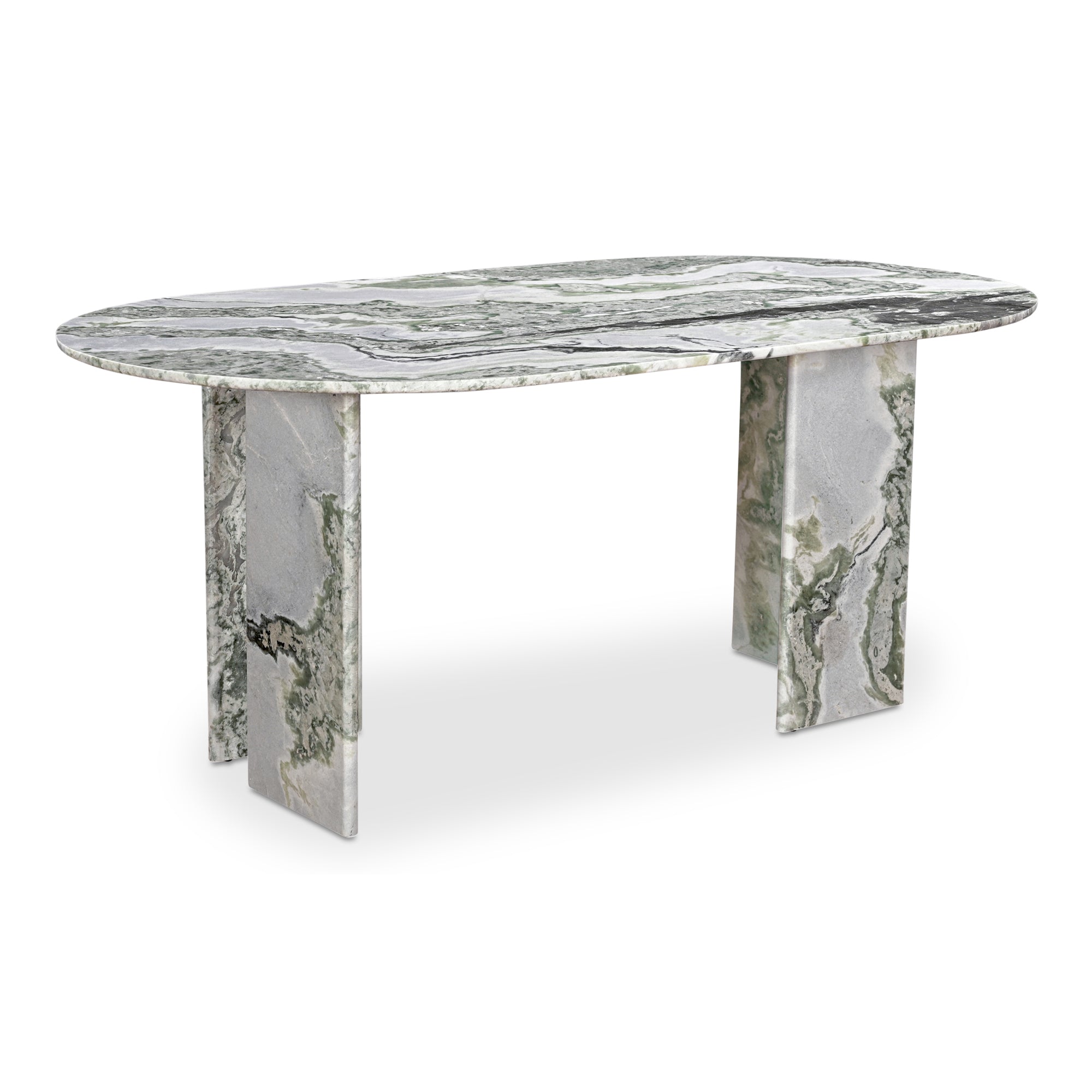 Moes Celia Oval Dining Table Green Onyx Marble JD-1075-16-0