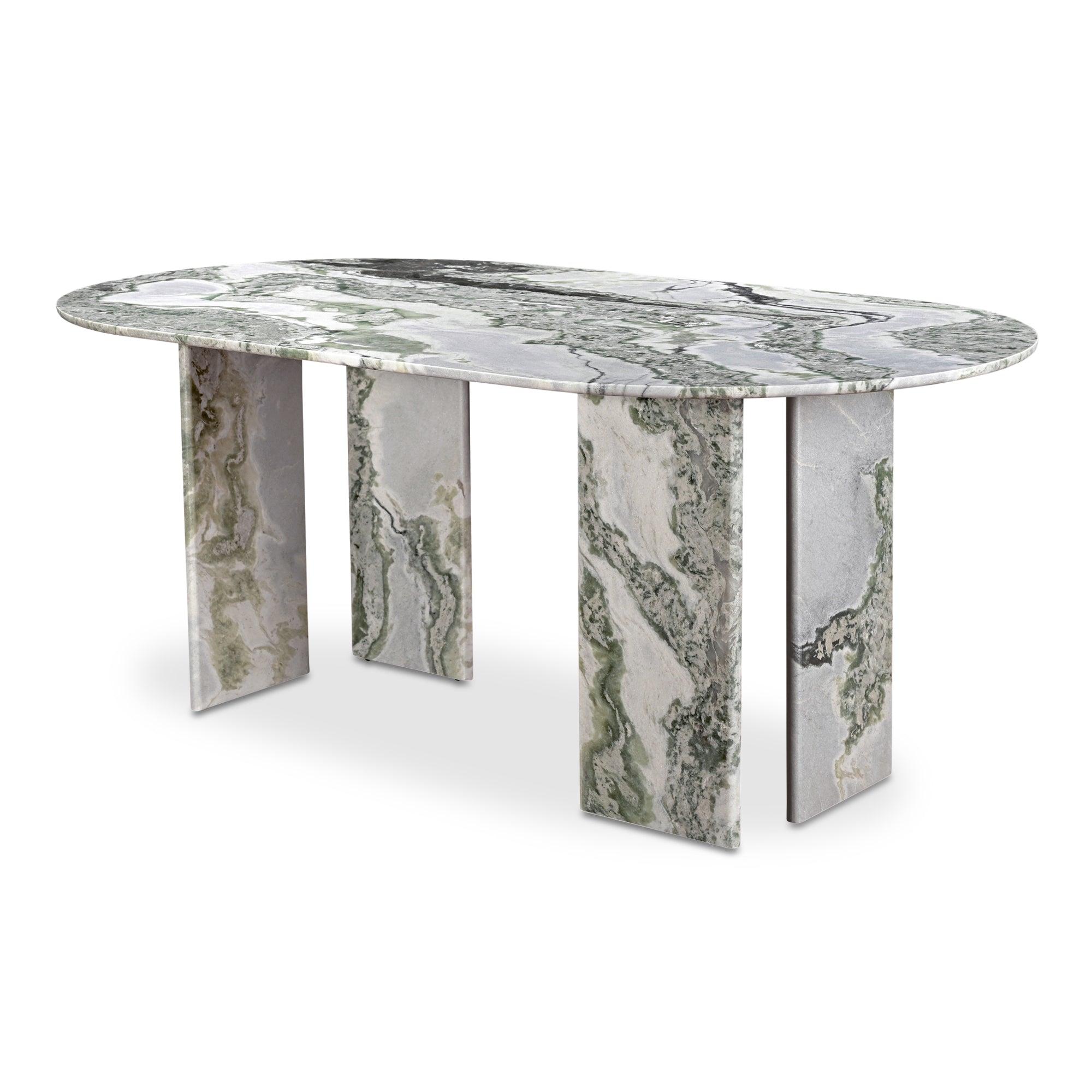 Moes Celia Oval Dining Table Green Onyx Marble JD-1075-16-0