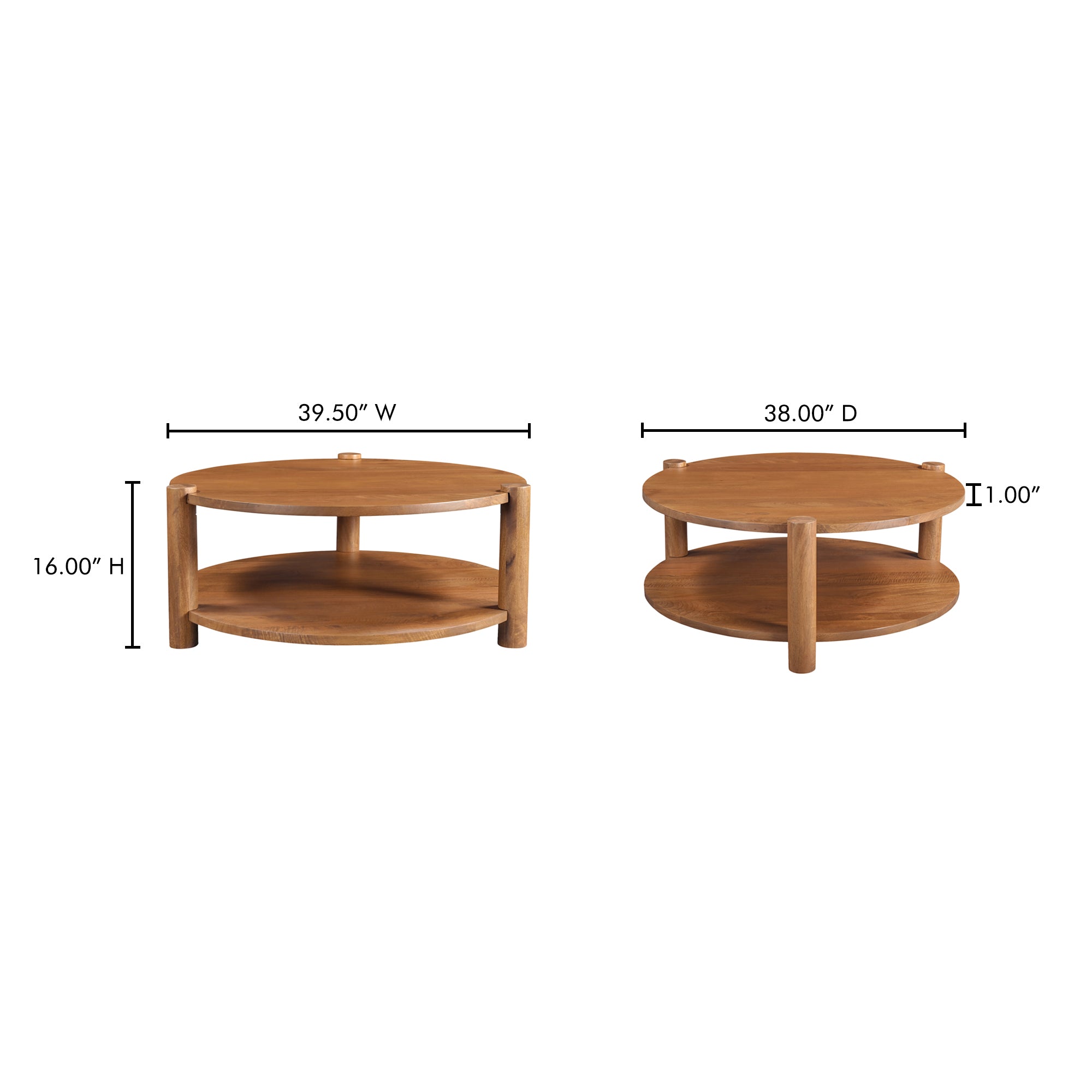Moes Olsen Coffee Table Vintage Brown JD-1088-03