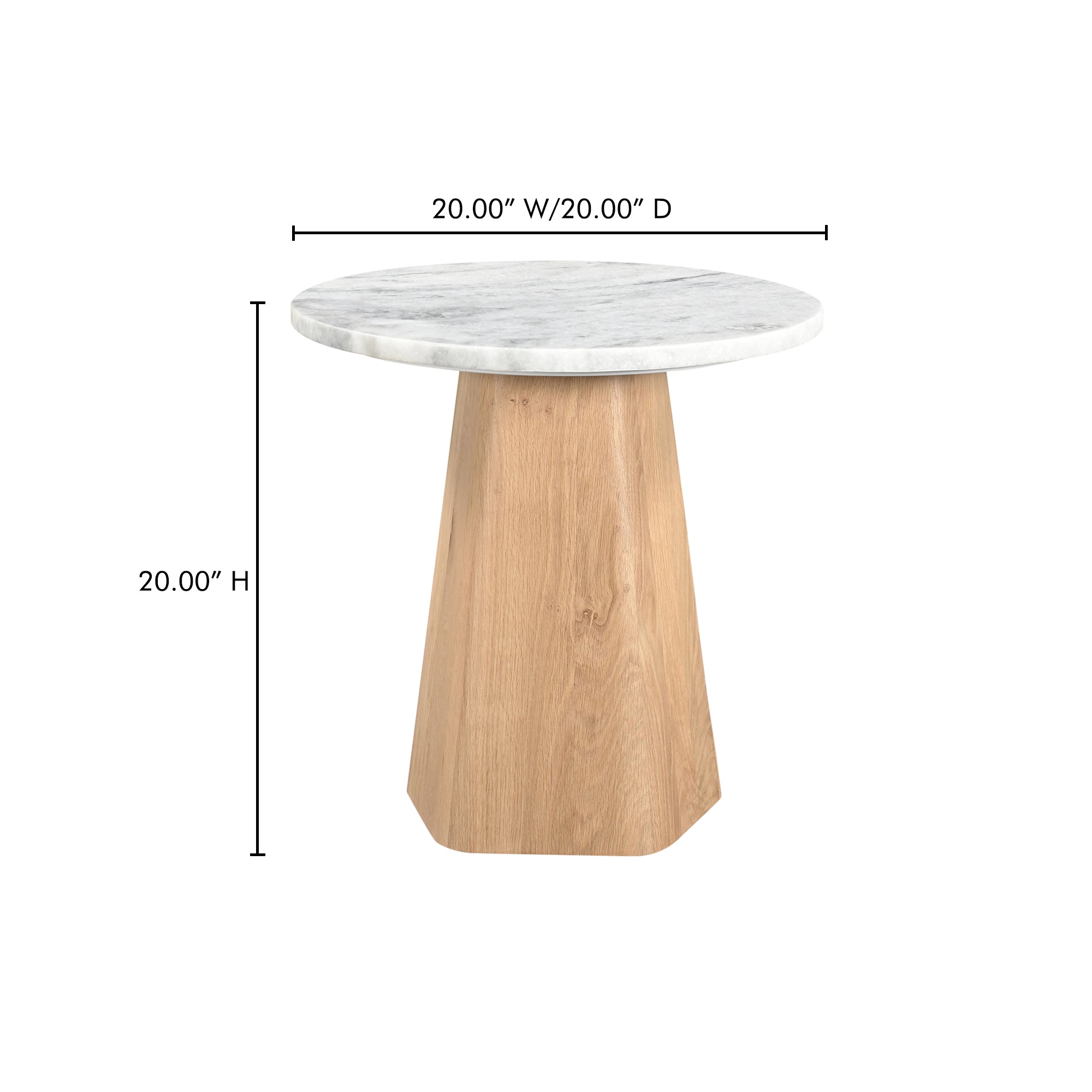Moes Evelyn Accent Table Ashen Grey Matrix Marble JD-1091-18-0